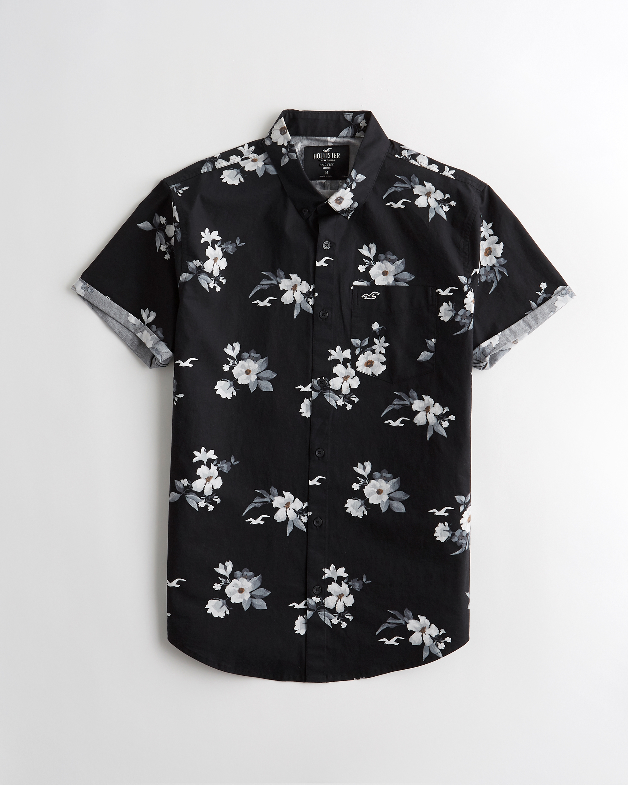 hollister mens short sleeve shirts