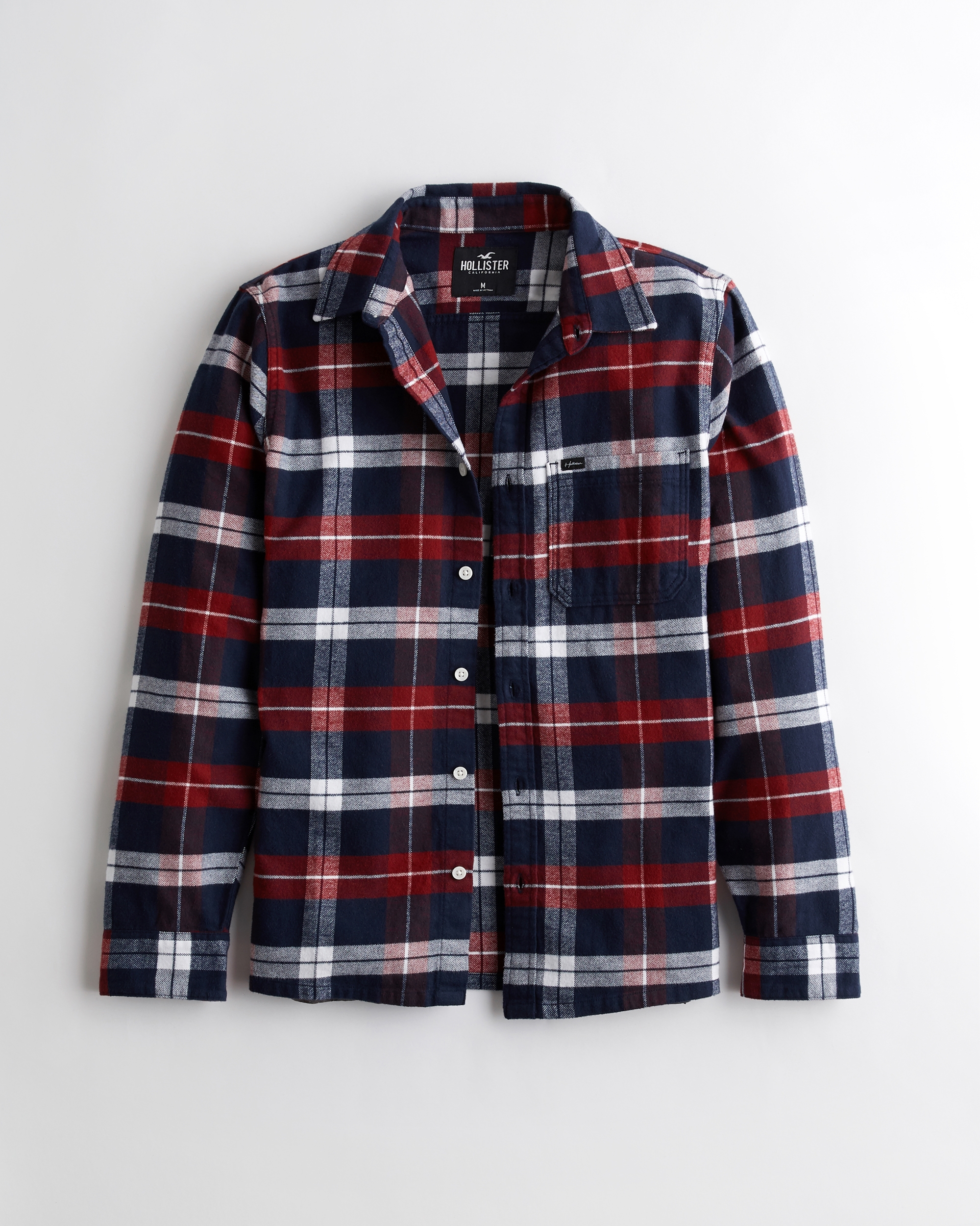 flannel hoodie hollister