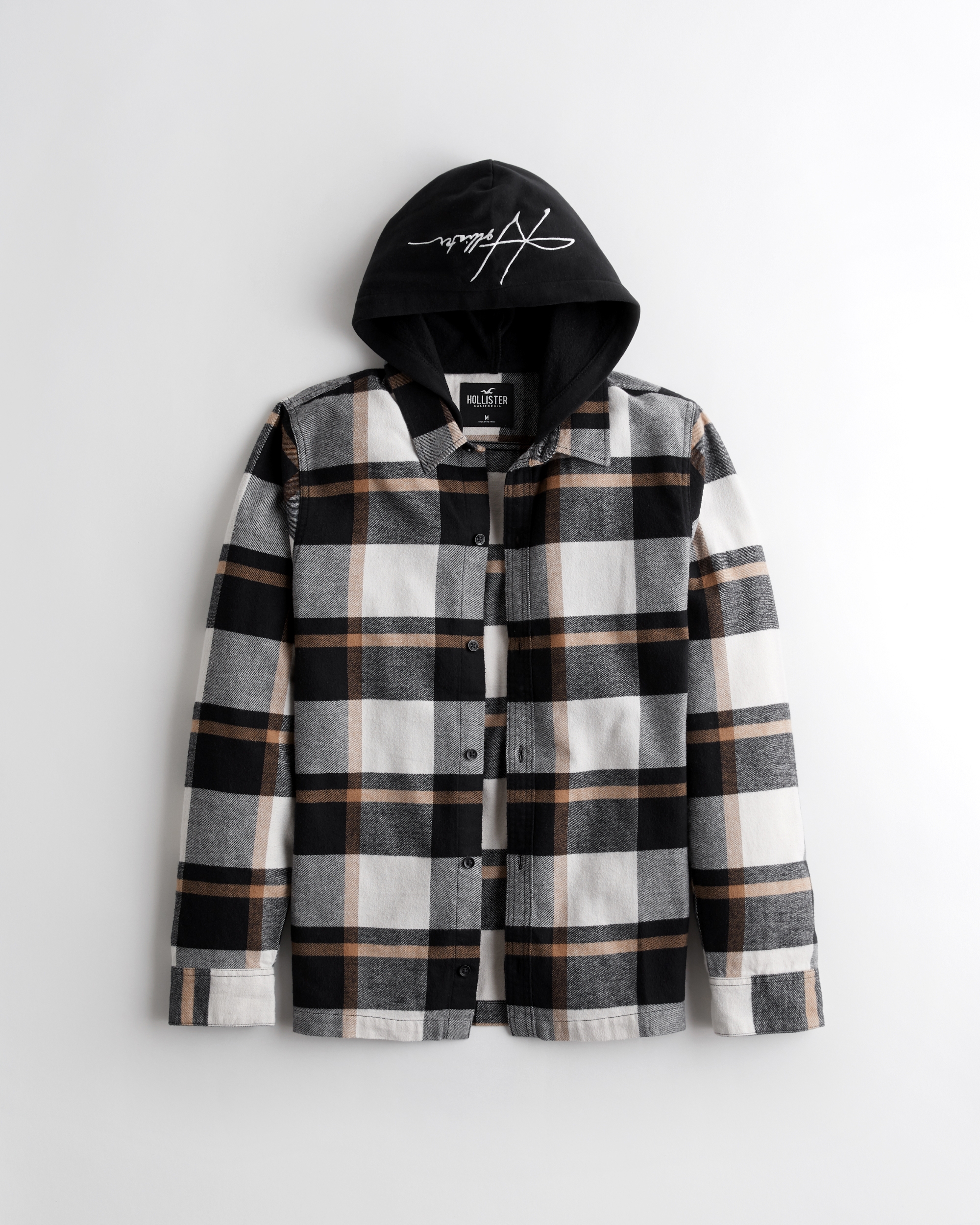 flannel hoodie hollister