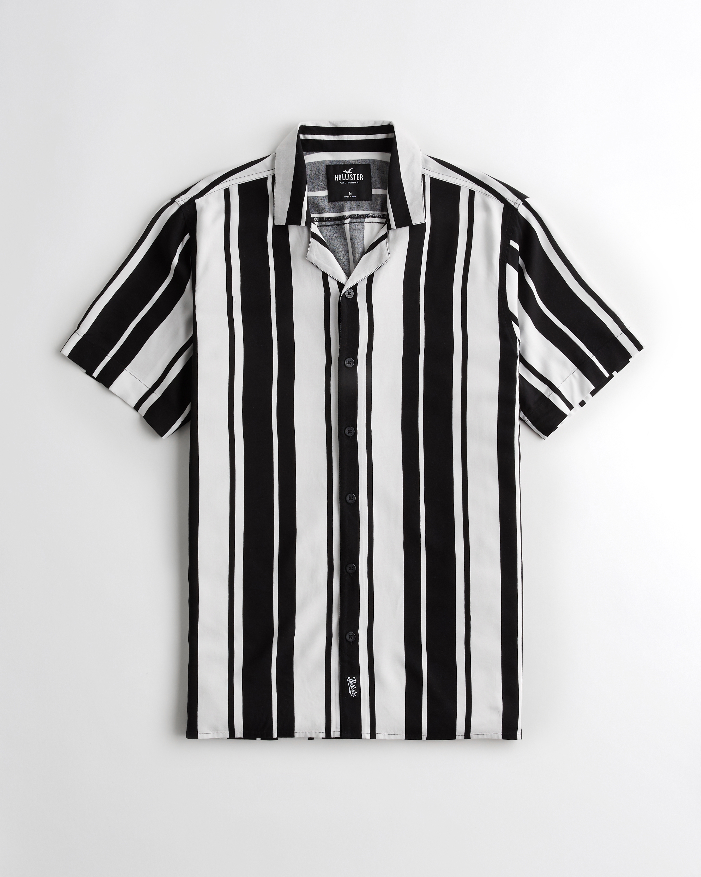 Hollister Relaxed Lightweight Short-Sleeve Striped Shirt