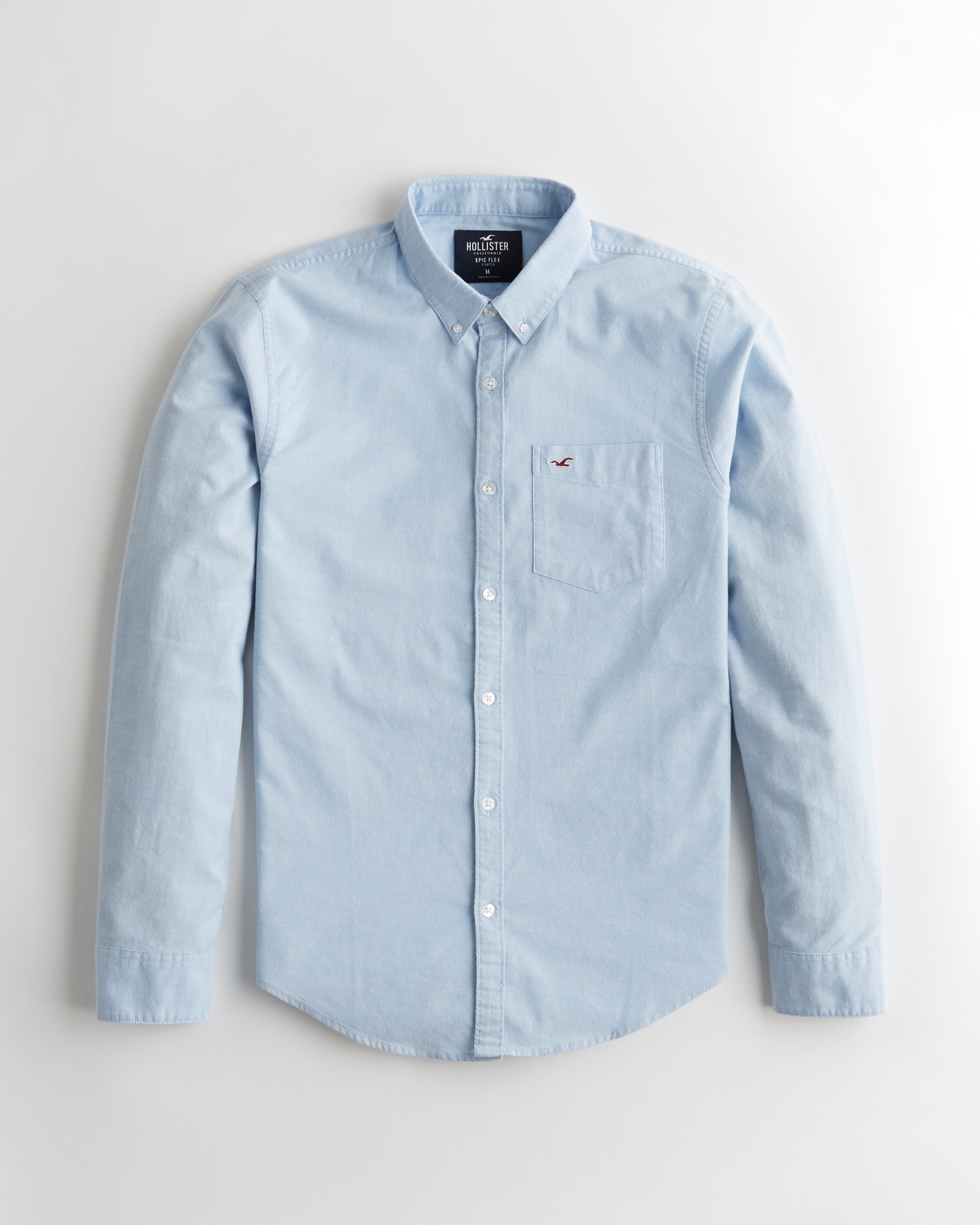 stretch oxford slim fit shirt hollister