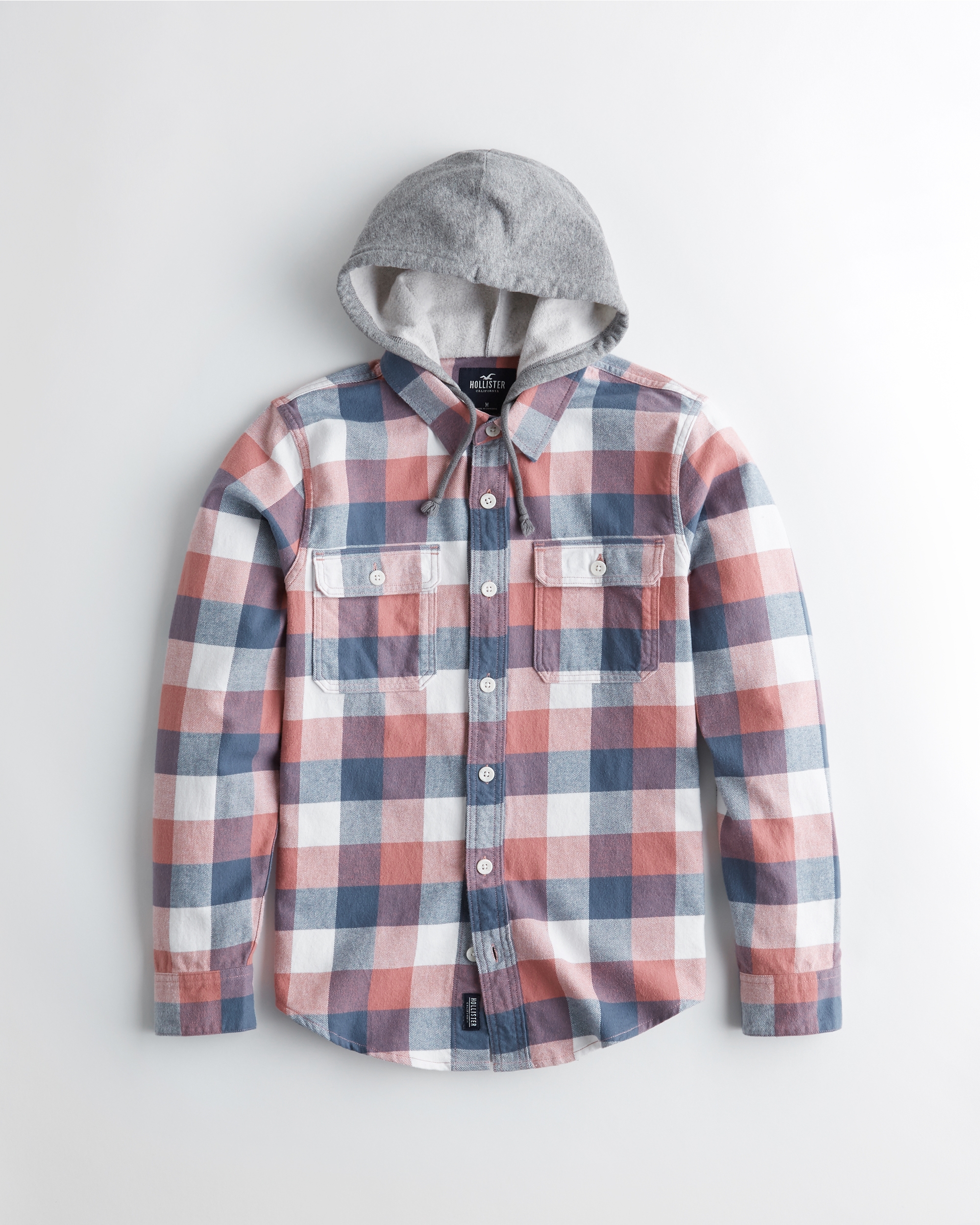 hollister plaid hoodie