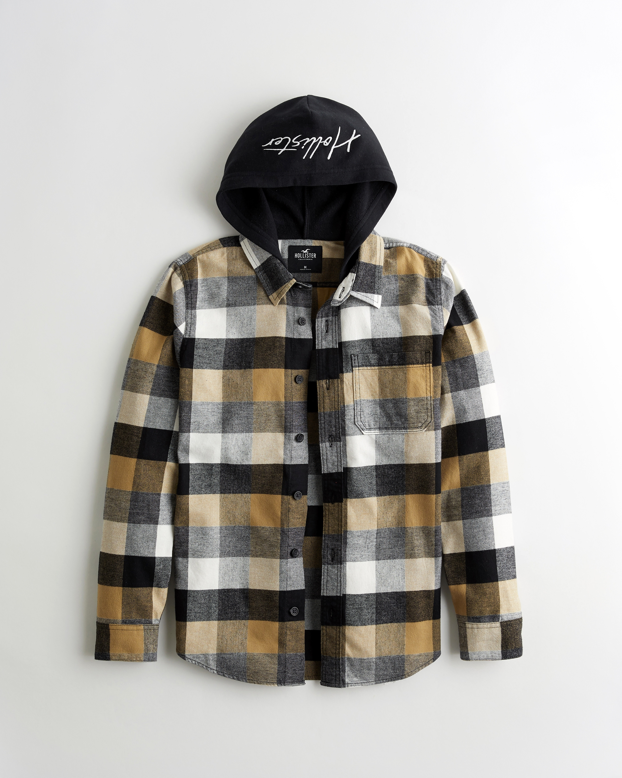 hollister hooded shirt