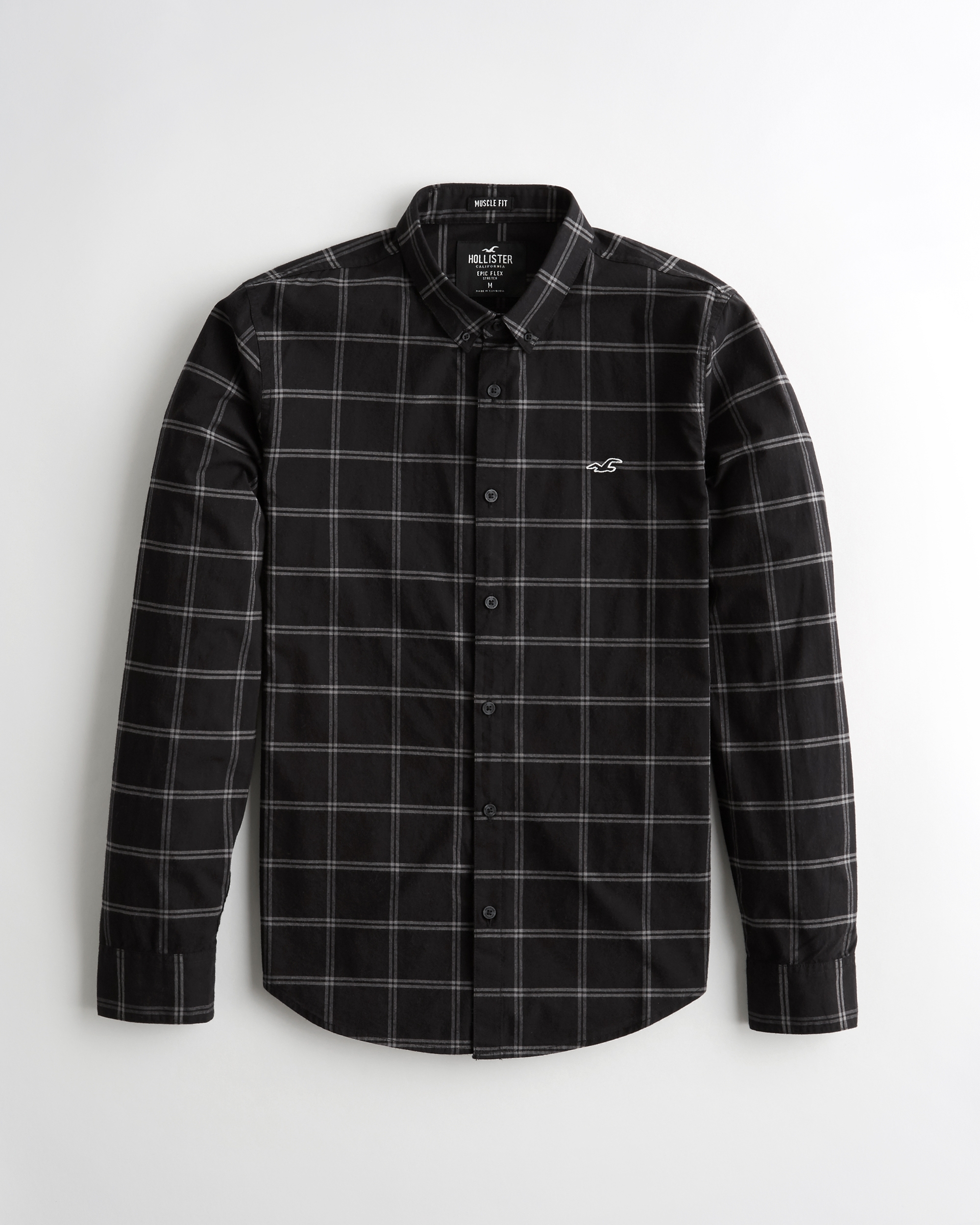 hollister epic flex stretch shirt