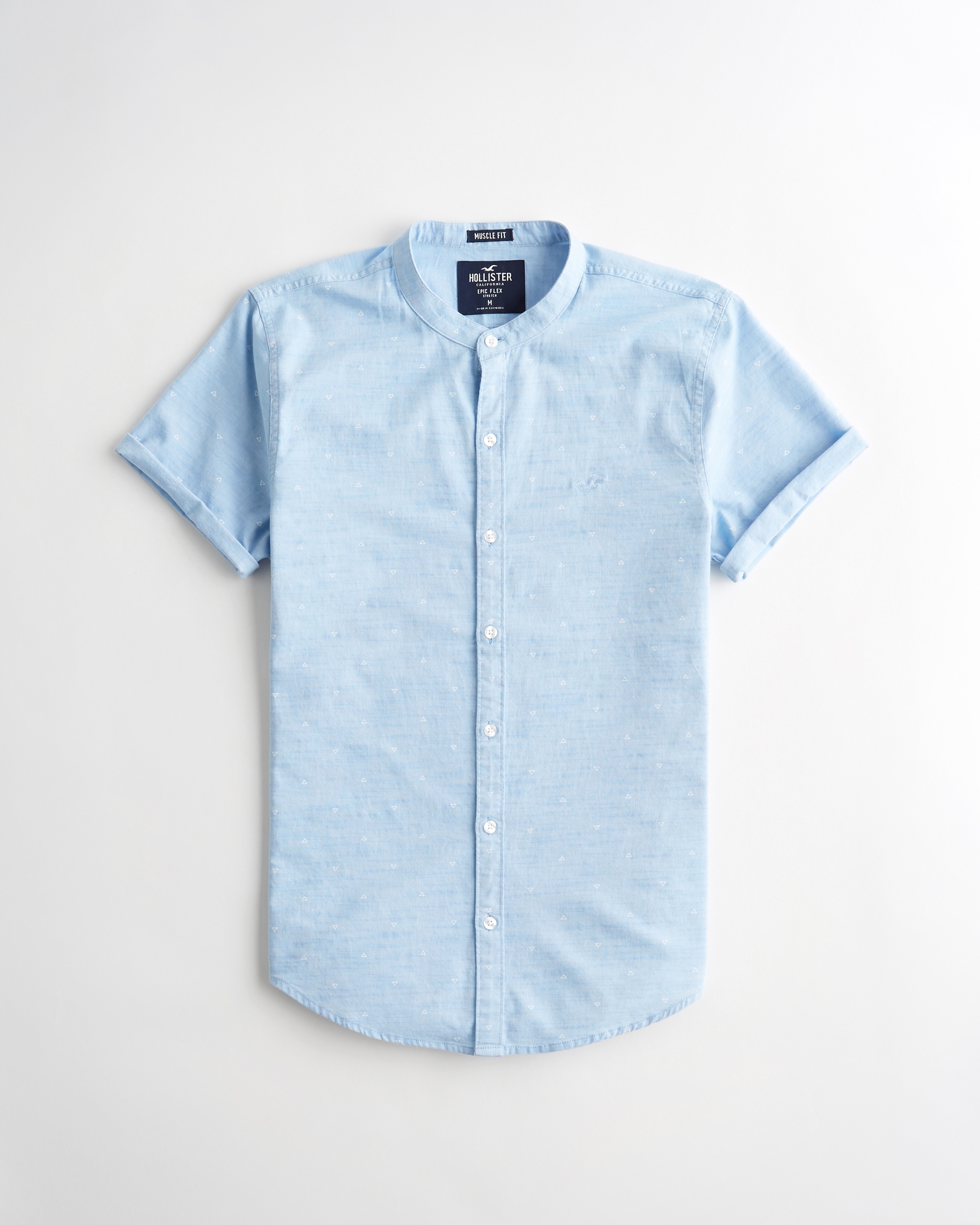 hollister stretch oxford muscle fit shirt