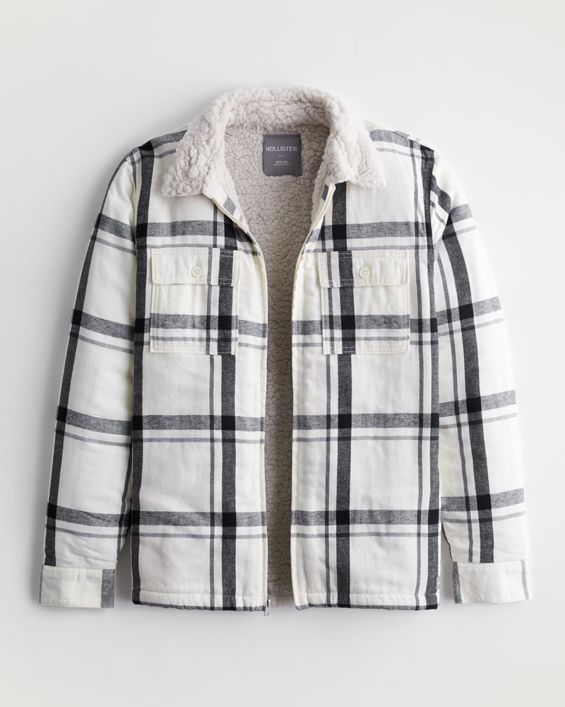 sherpa lined shirt mens