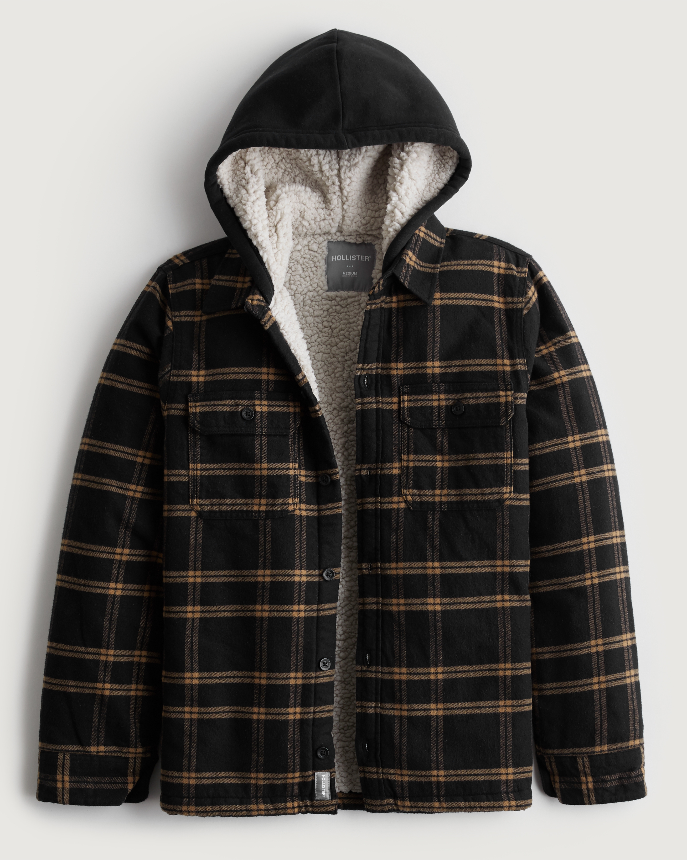 Hollister plaid hoodie online