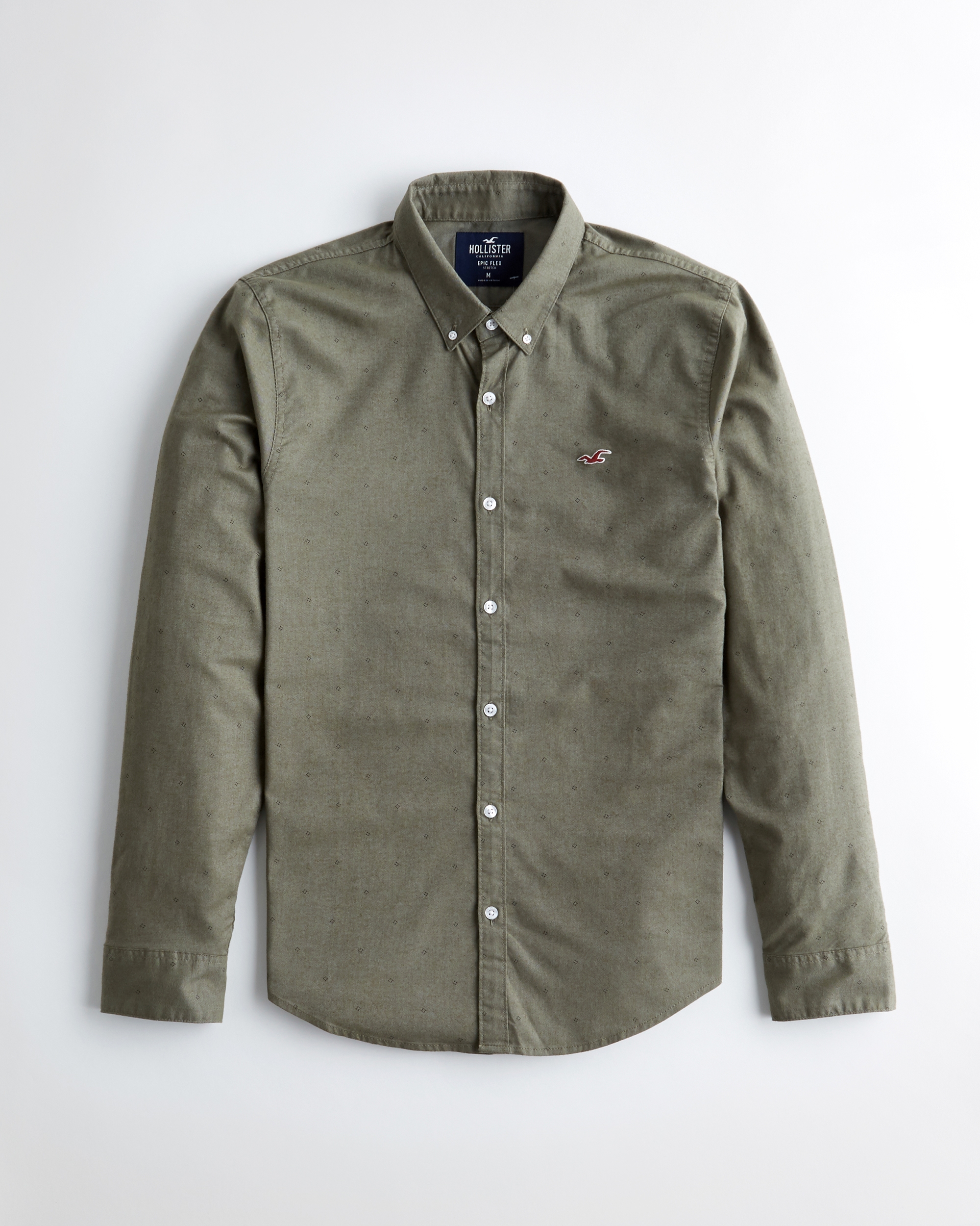 stretch oxford slim fit shirt hollister