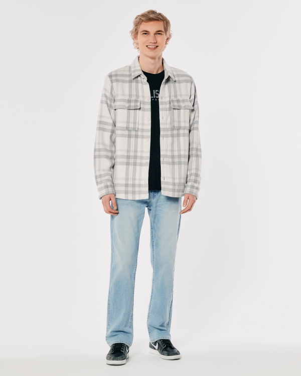 Hollister flannel jacket sale