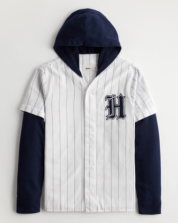 Men's Hoodie Baseball Shirt Men's Clearance