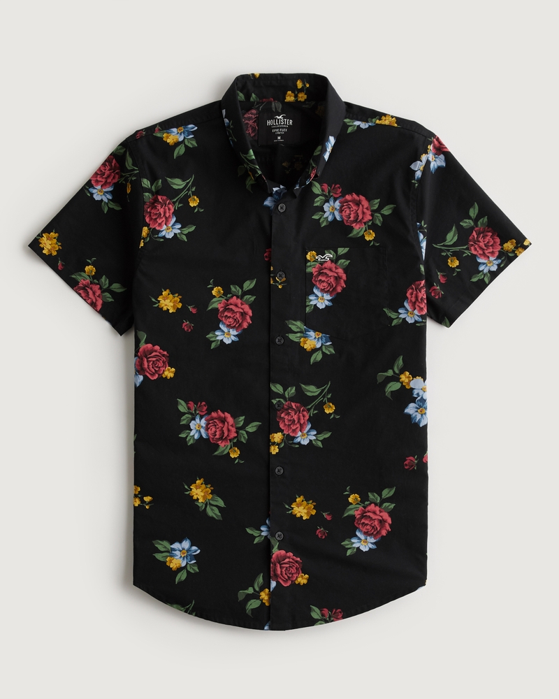 Floral deals shirt hollister