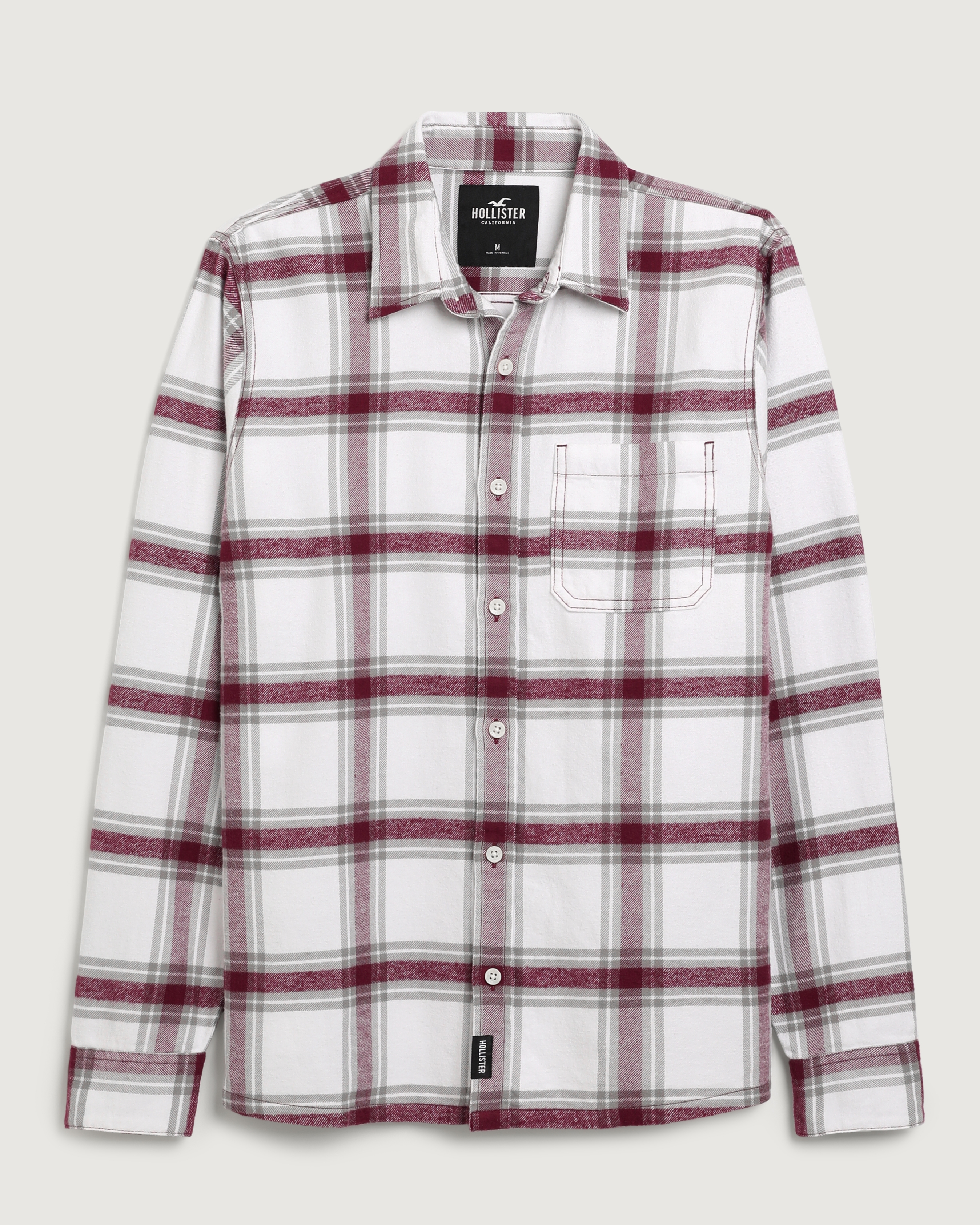 Men's Button-Through Flannel Shirt | Men's Tops | HollisterCo.com