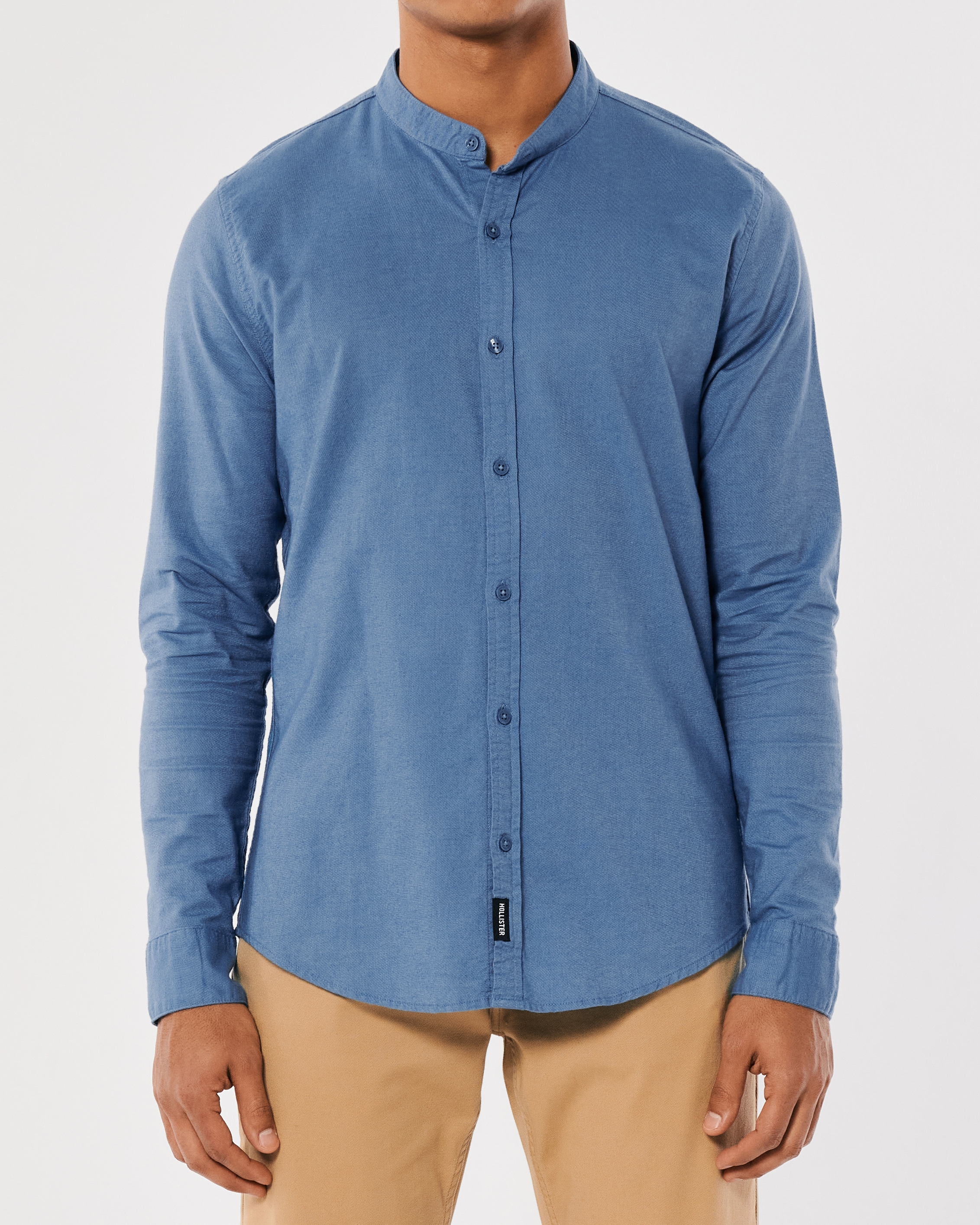 Hollister Muscle Fit Banded Collar Shirt