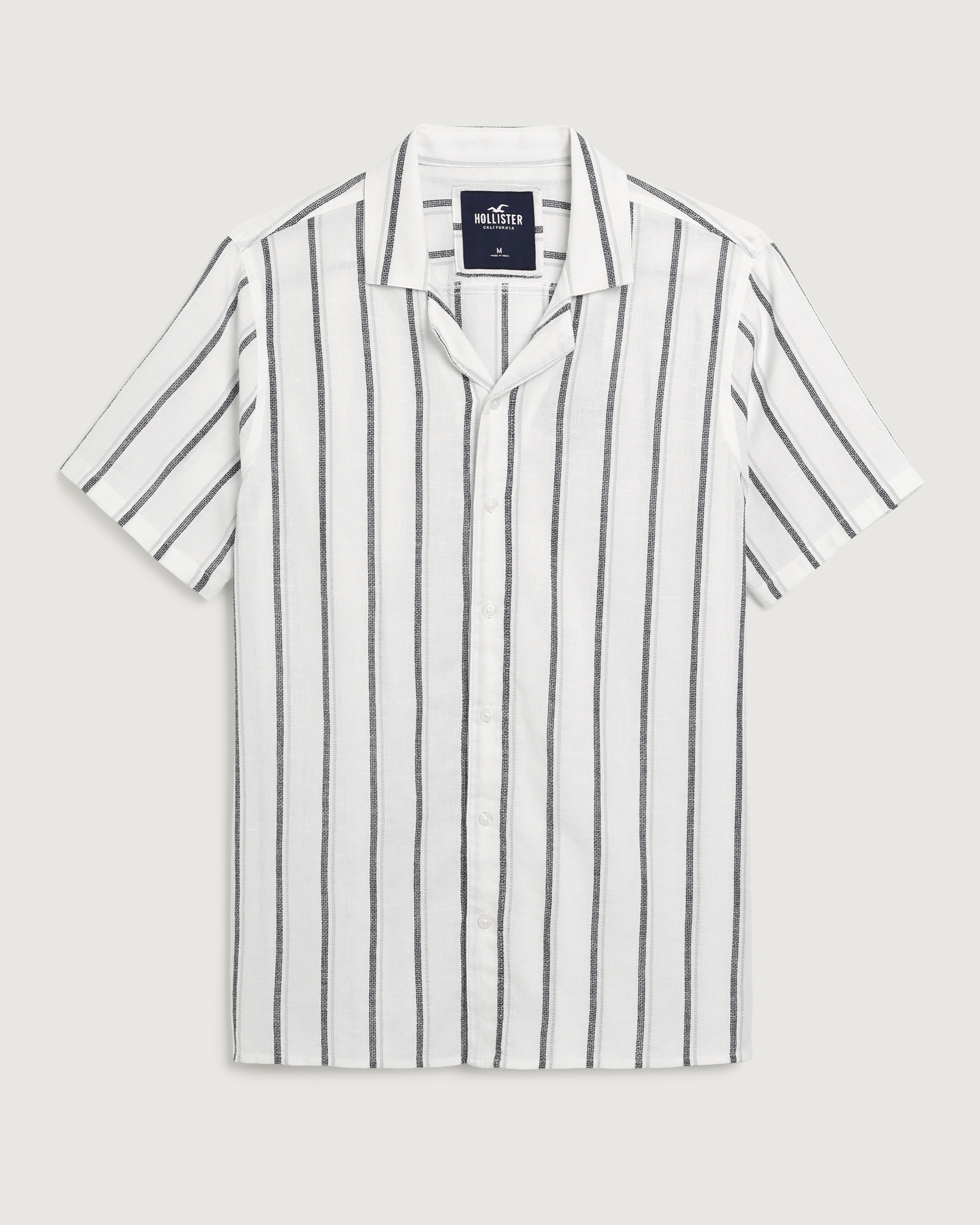 Hollister mens striped sale shirt