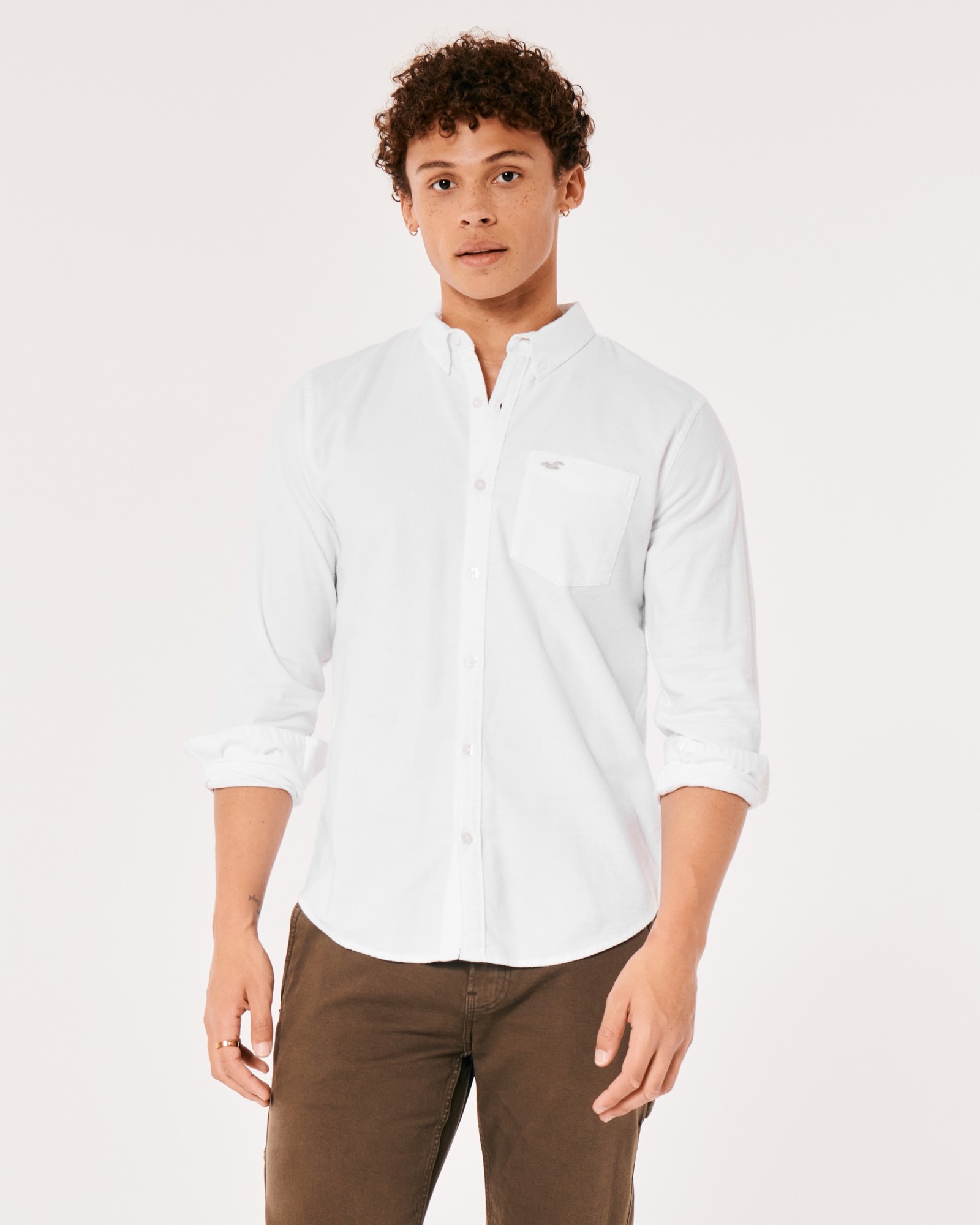 Hollister, Tops, Hollister Stretch Oxford Shirt