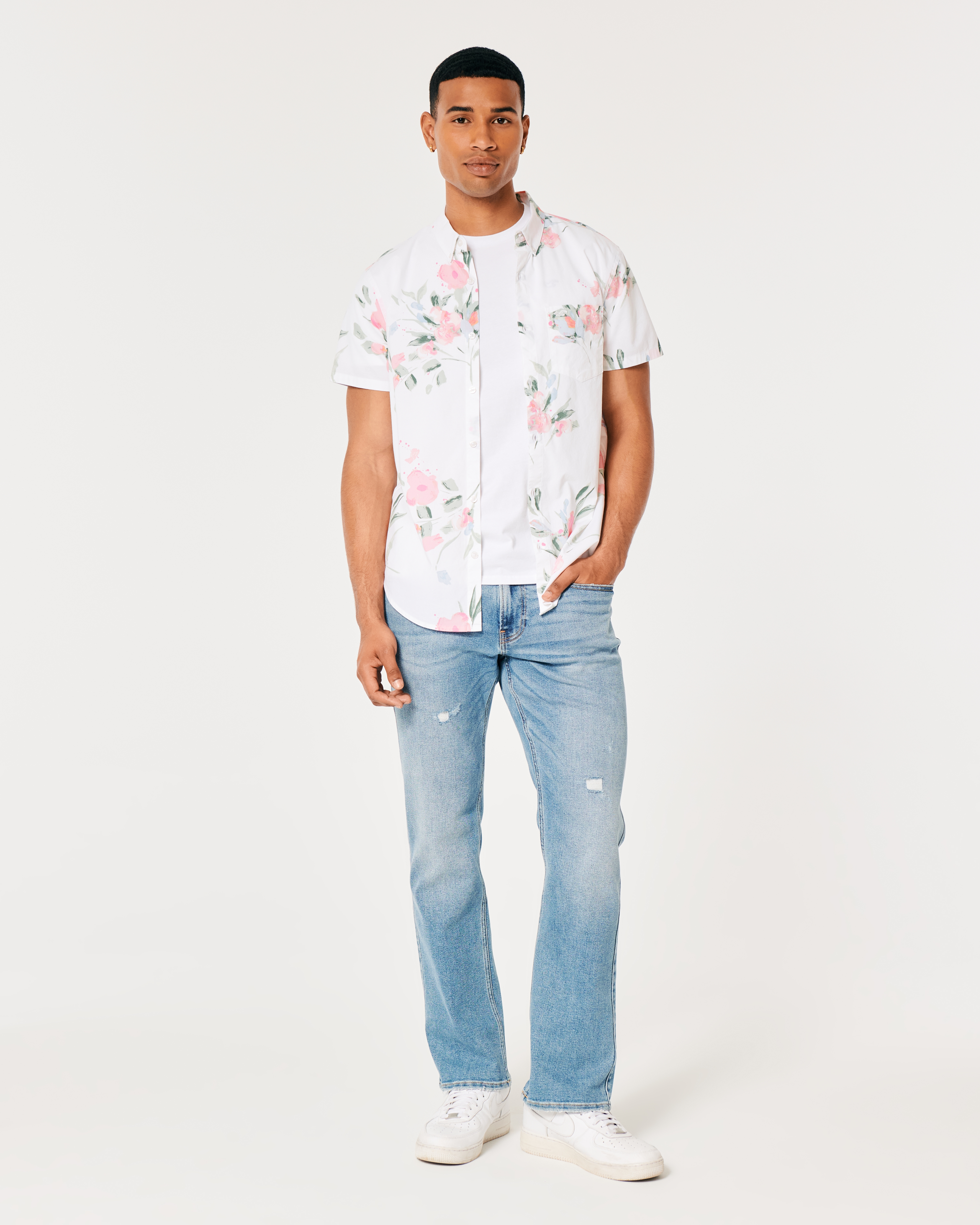 Men's Short-Sleeve Floral Shirt | Men's Sale | HollisterCo.com