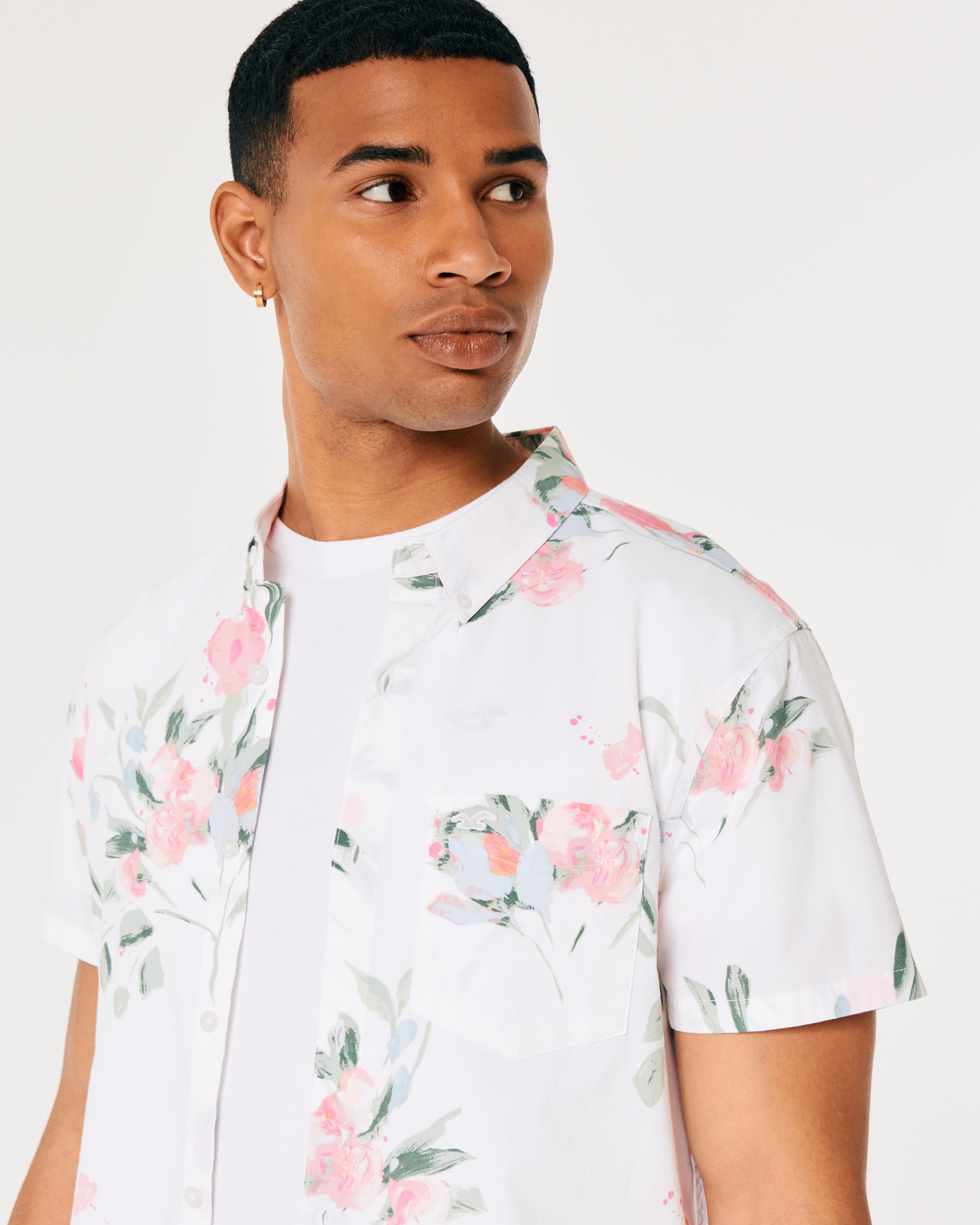 Men's Short-Sleeve Floral Shirt | Men's Sale | HollisterCo.com