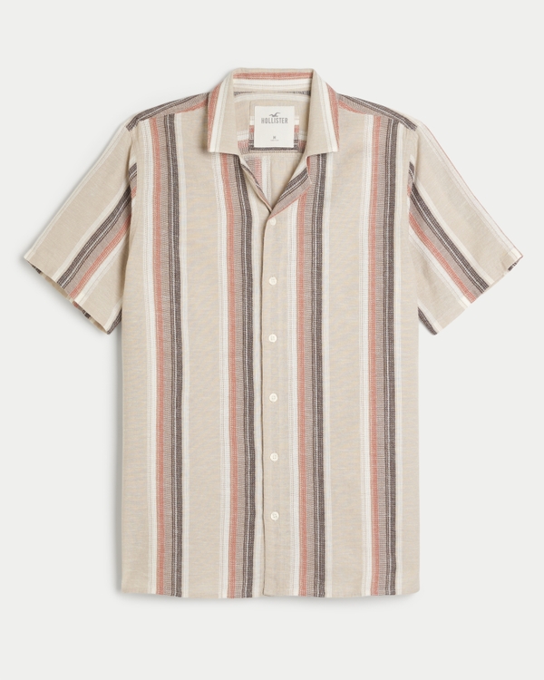 Men's Short-Sleeve Button-Through Shirt | Men's Clearance | HollisterCo.ca
