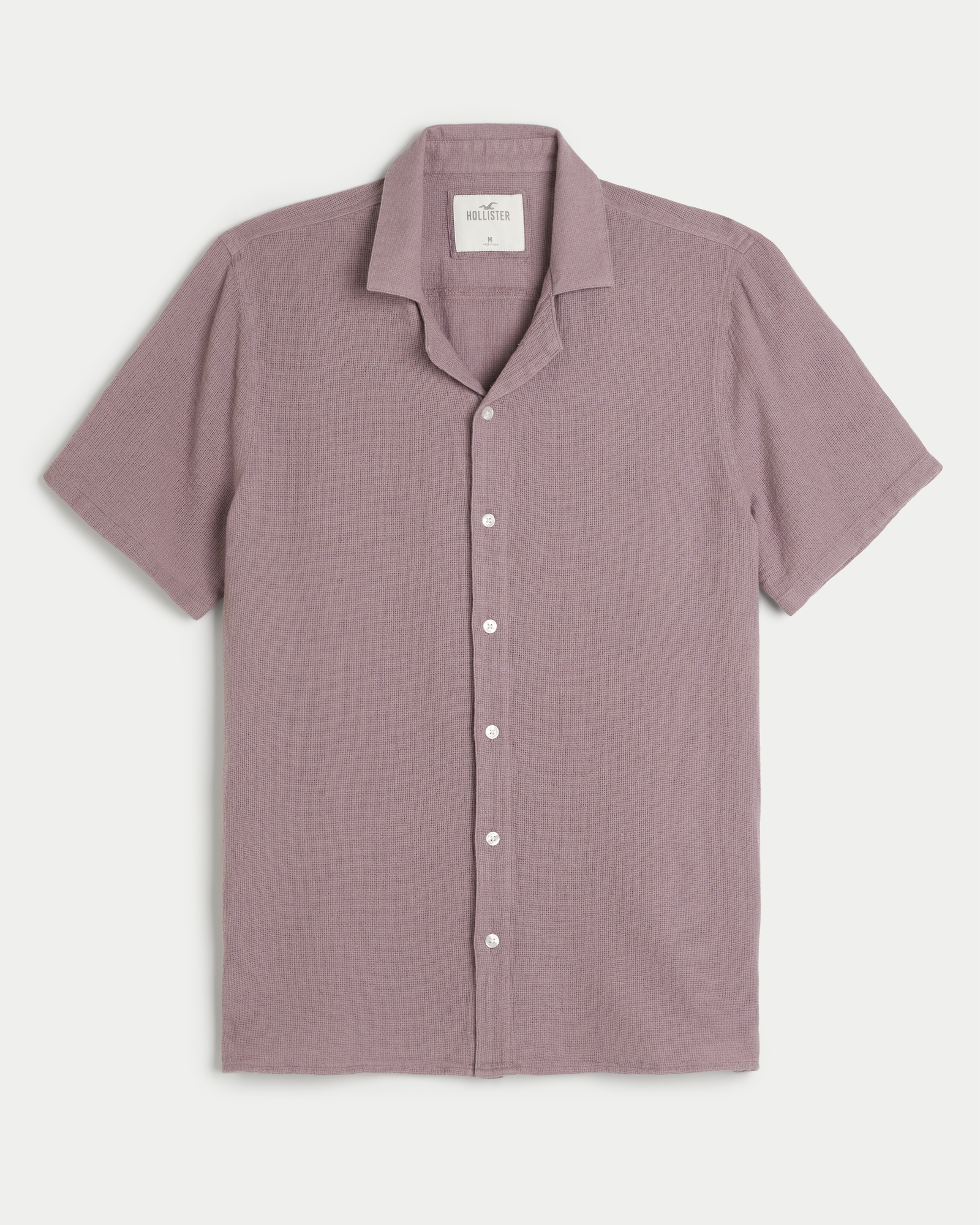 Hollister striped button down shirt Size M Mauve, - Depop