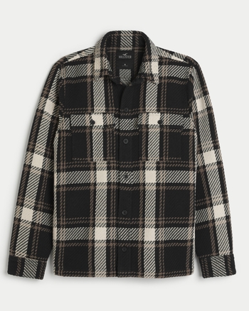 Men s Textured Twill Shirt Jacket Men s Clearance HollisterCo