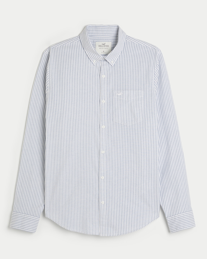 Camisa Hollister Stretch Oxford Oversized Na Etiqueta Tam. G (L