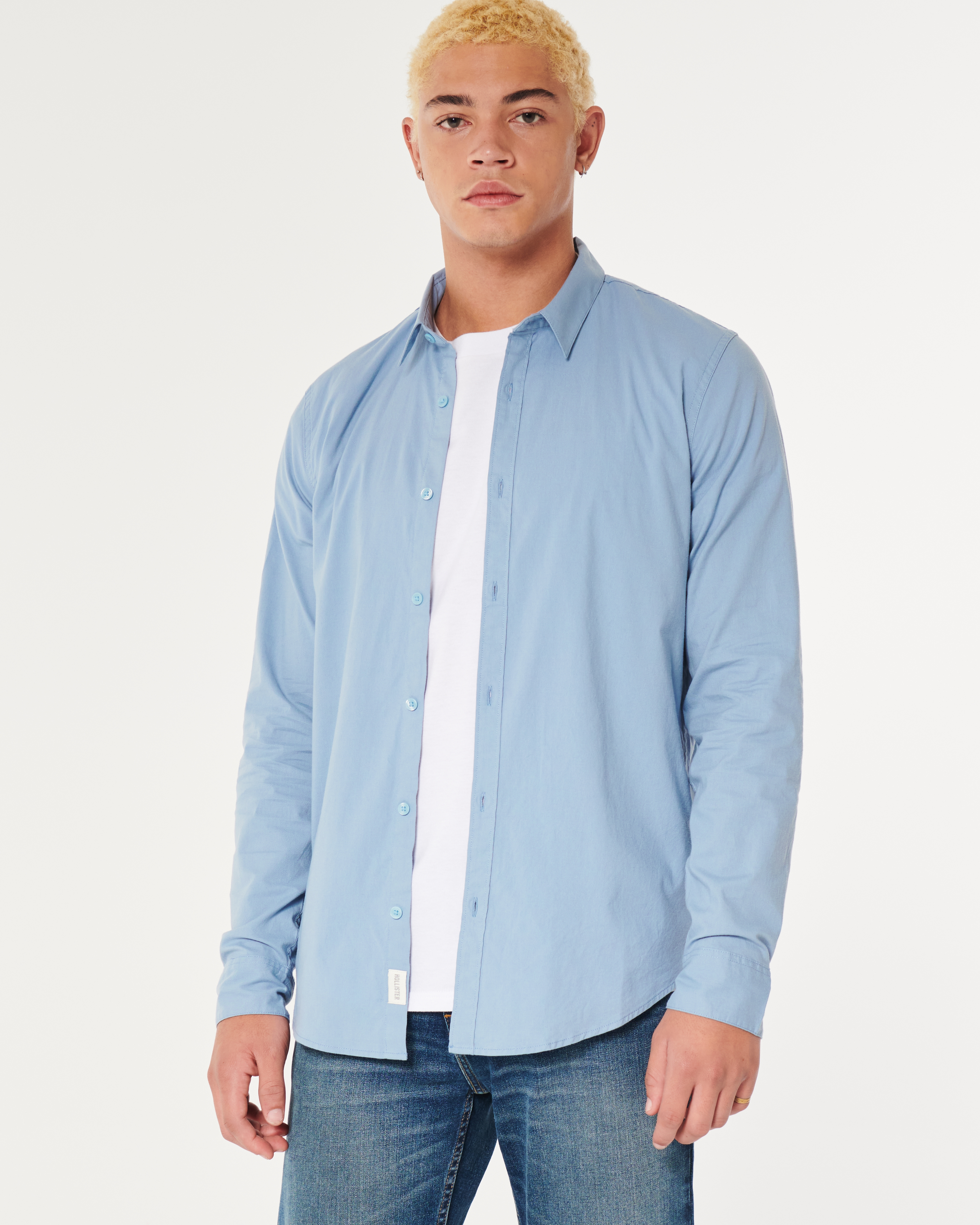 Hollister deals poplin shirt