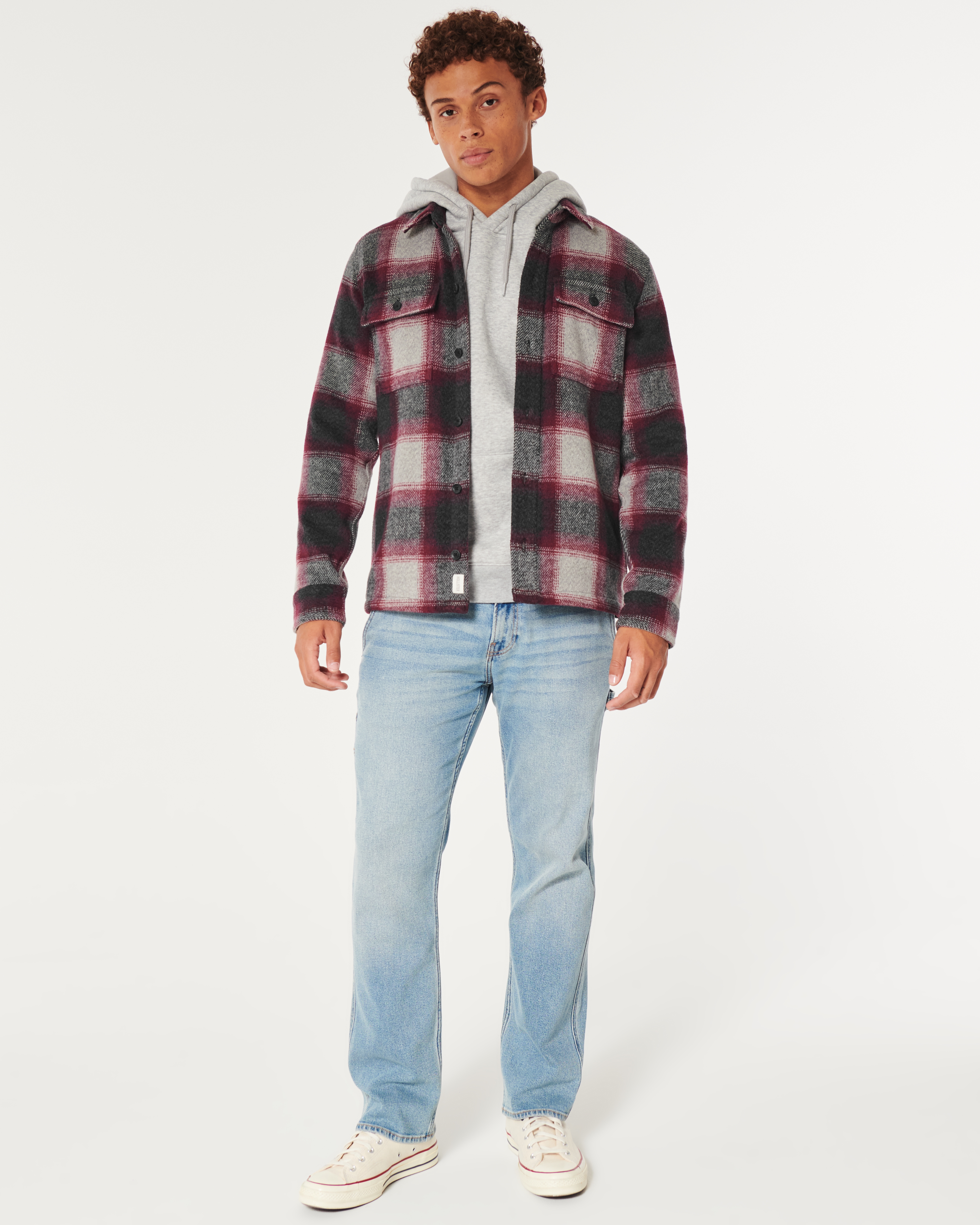 Hollister flannel outlet jacket