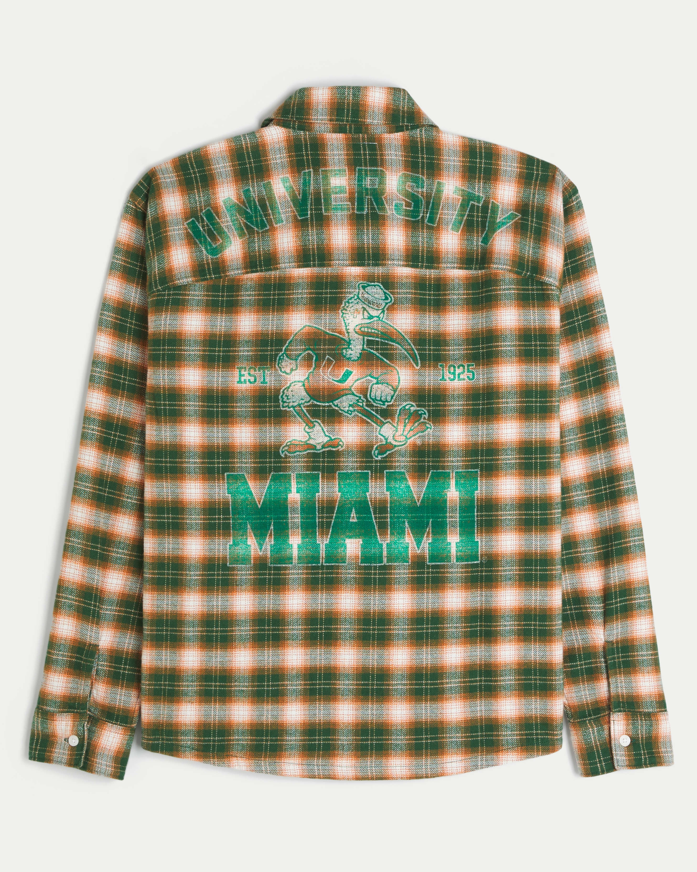 University of Miami Hurricanes Graphic Flannel Shirt