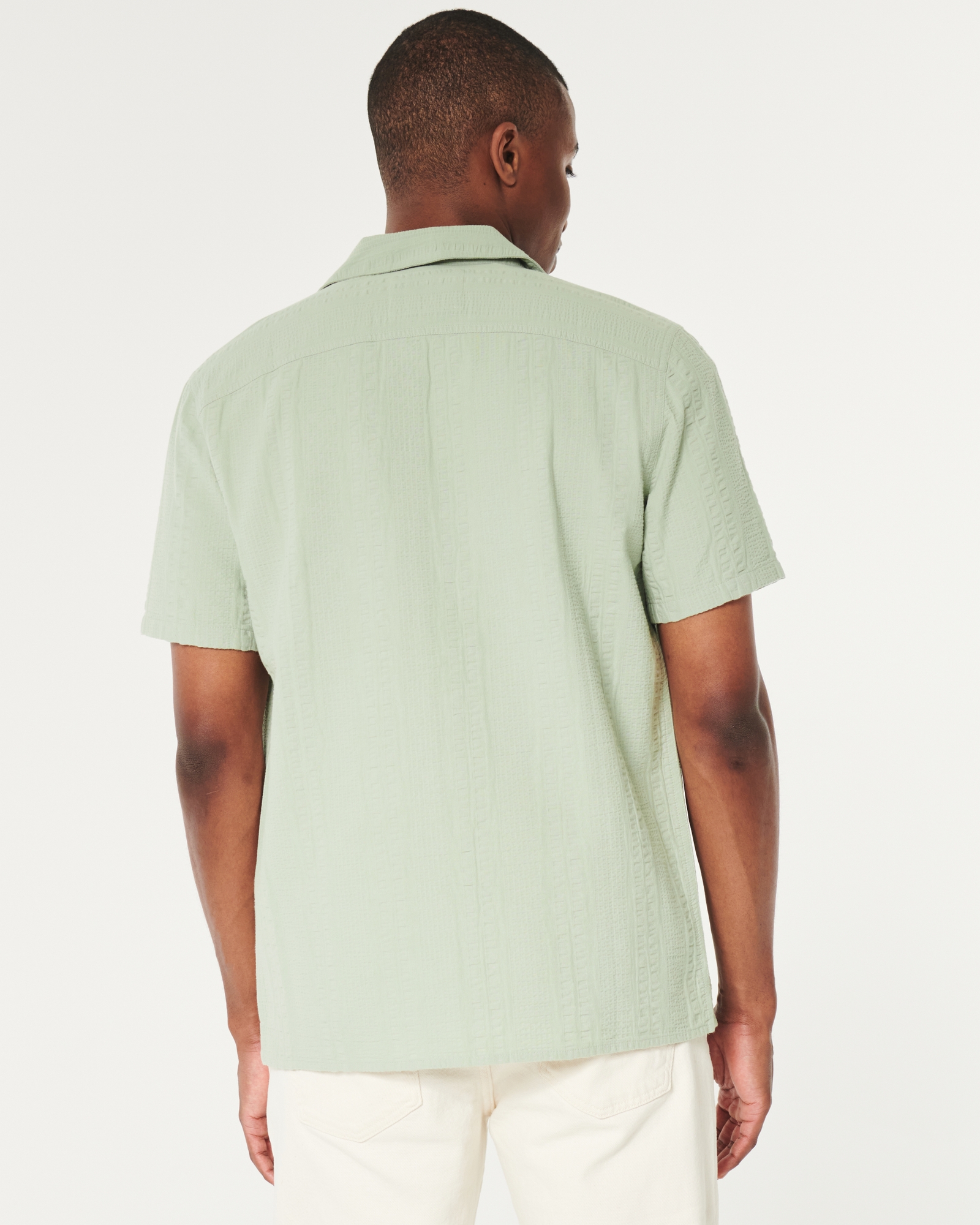 Hollister Short-Sleeve Striped Button-Through Shirt