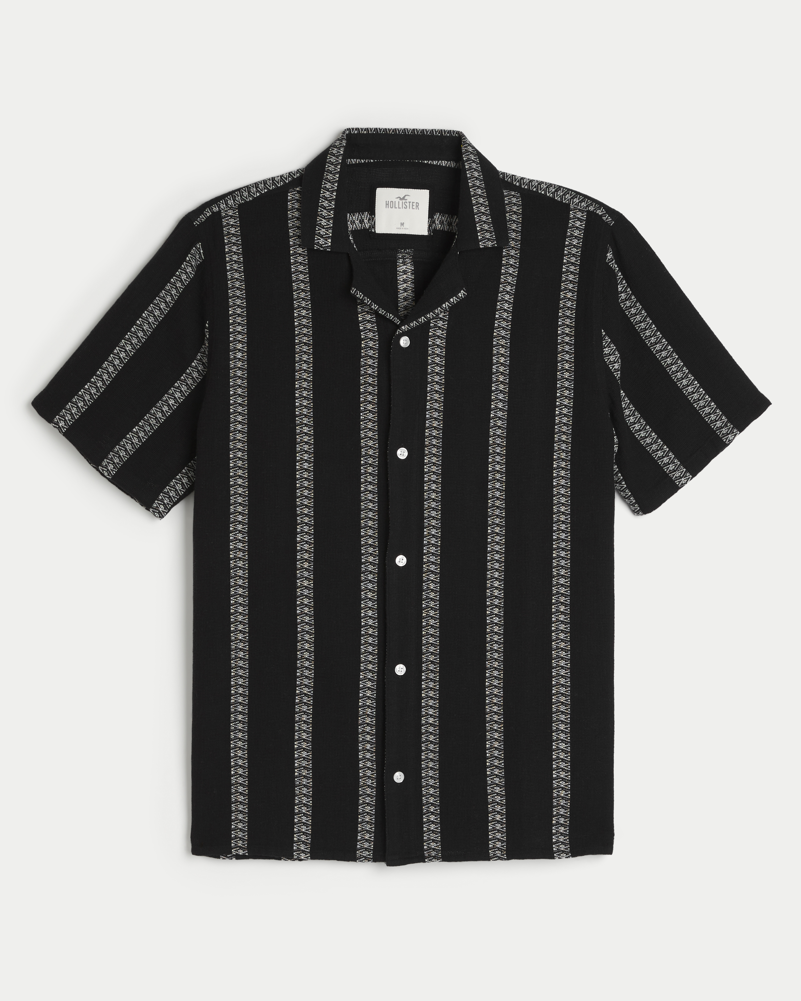 Boxy Short-Sleeve Striped Shirt