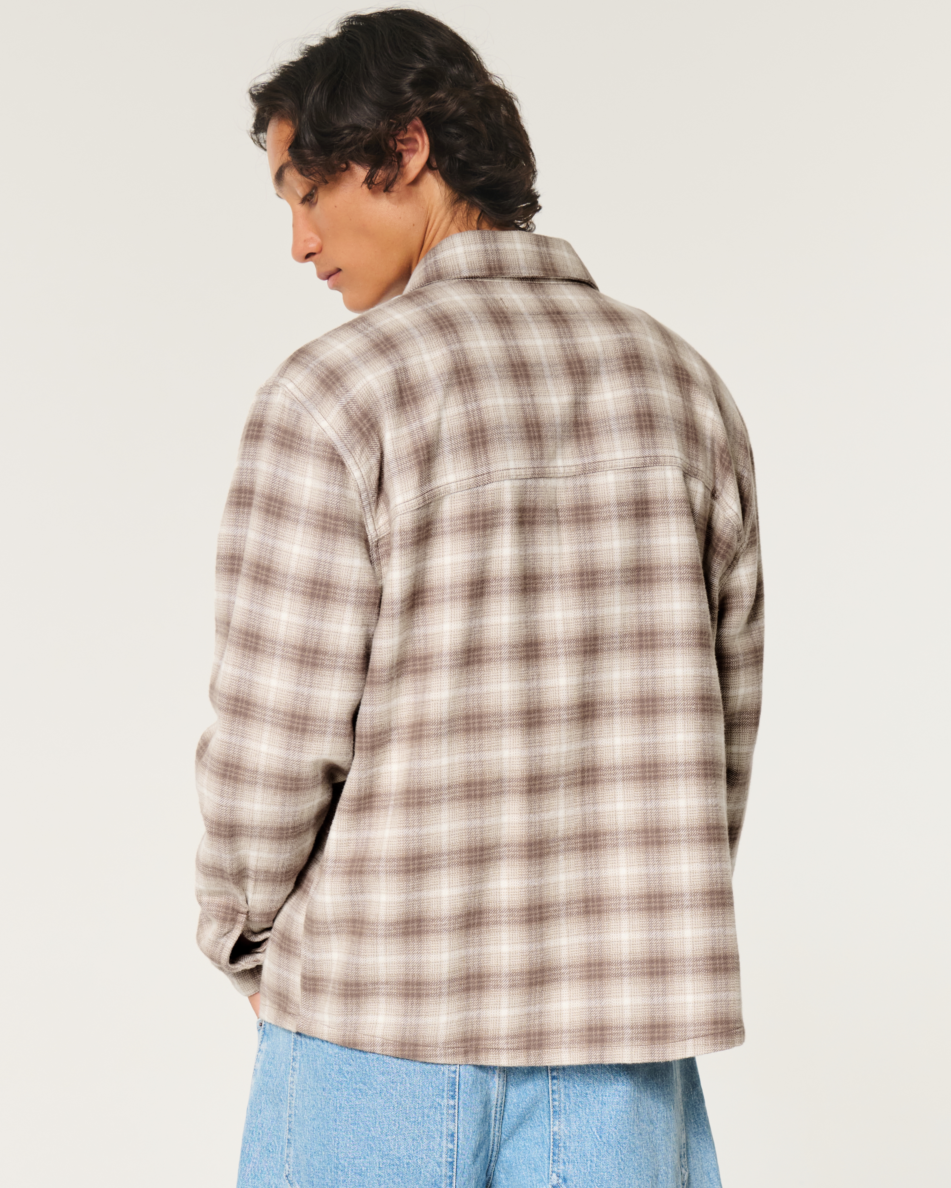 Hollister plaid flannel shirt best sale