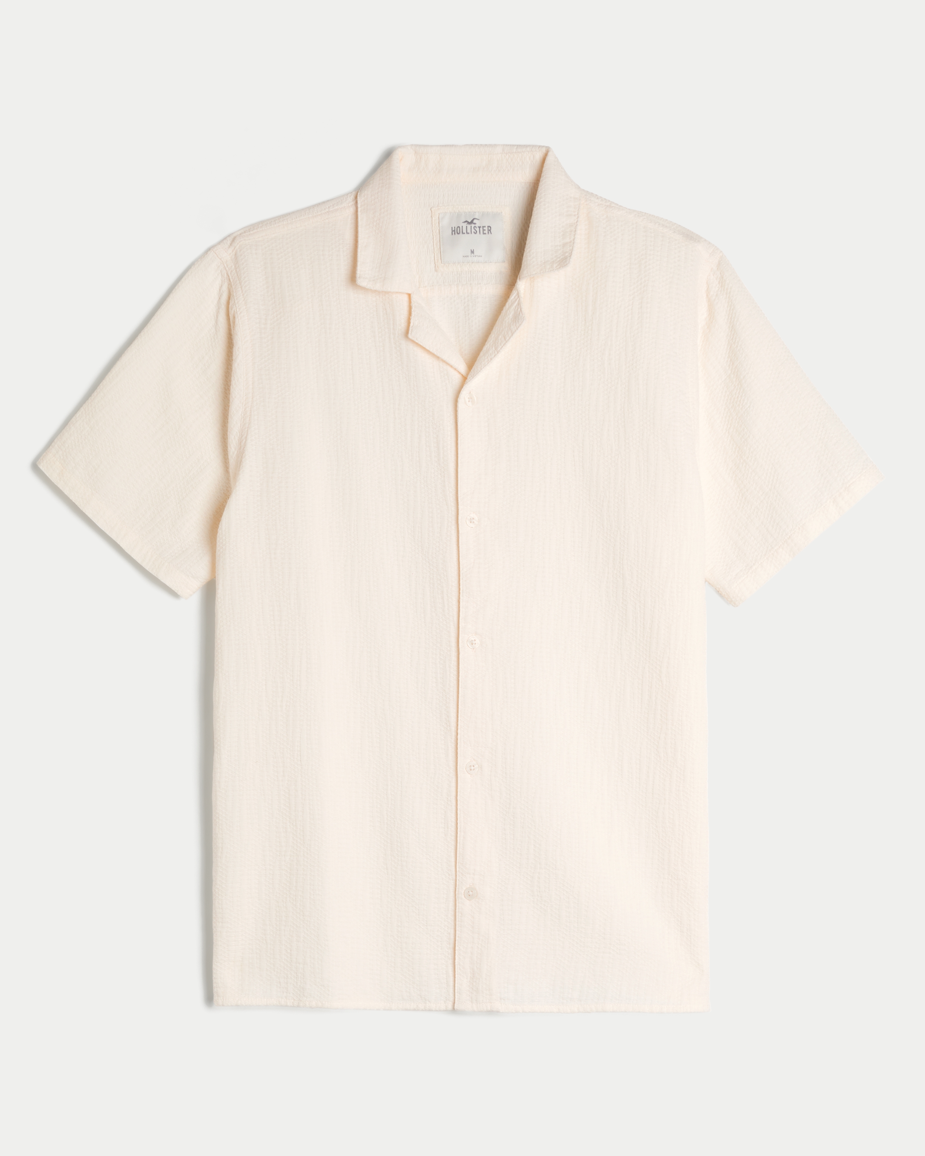 Relaxed Textured Short-Sleeve Shirt