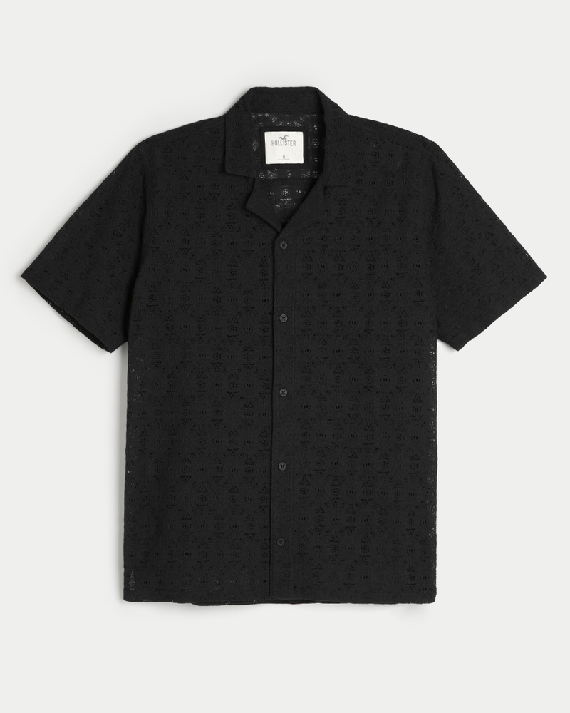 Black shirt hollister sales