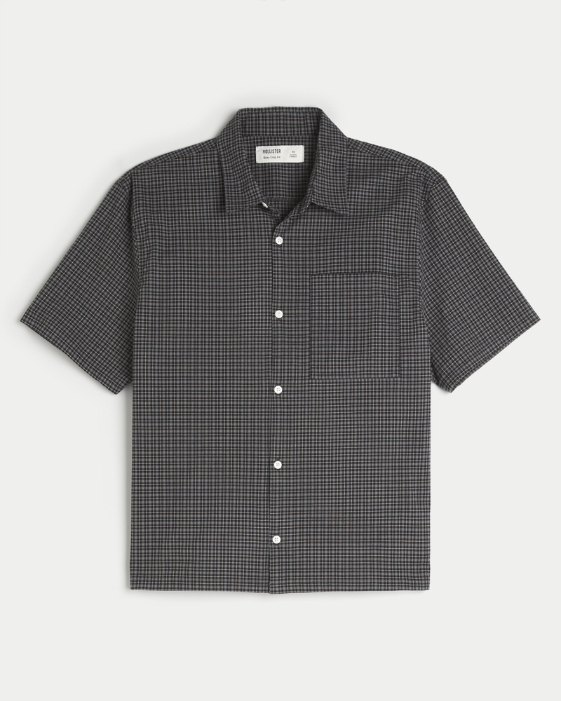 Boxy Crop Short-Sleeve Shirt