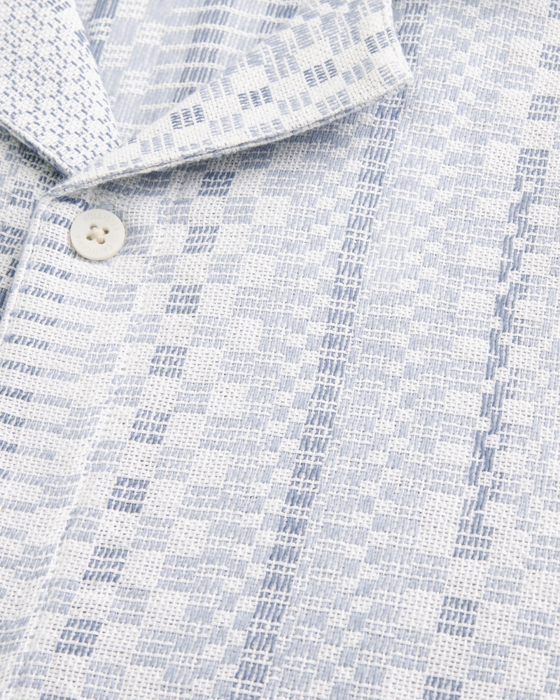 Boxy Jacquard Patchwork Shirt