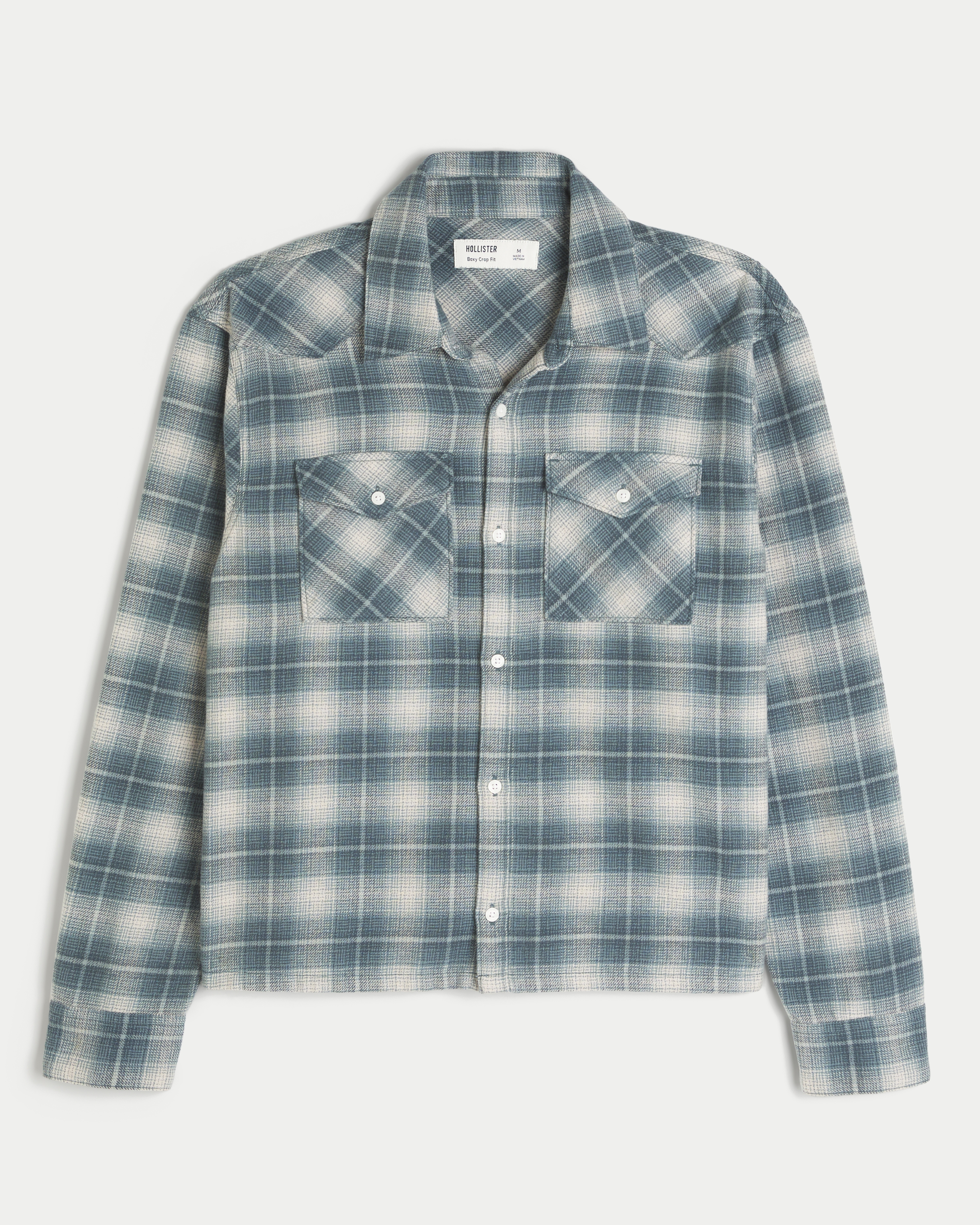 Hollister Men s Crop Flannel Shirt