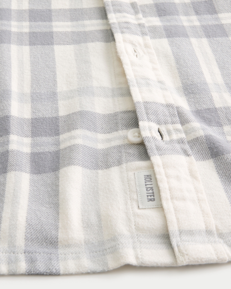 Flannel Button-Through Shirt