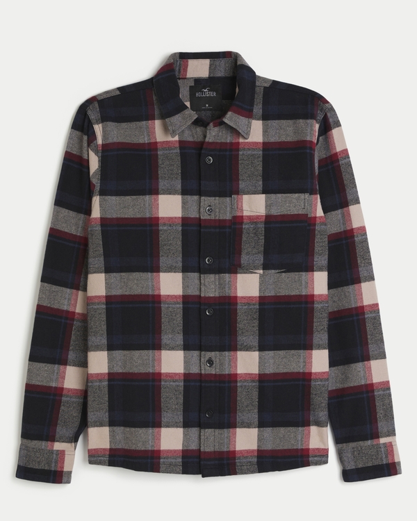 Hollister cheap plaid shirts