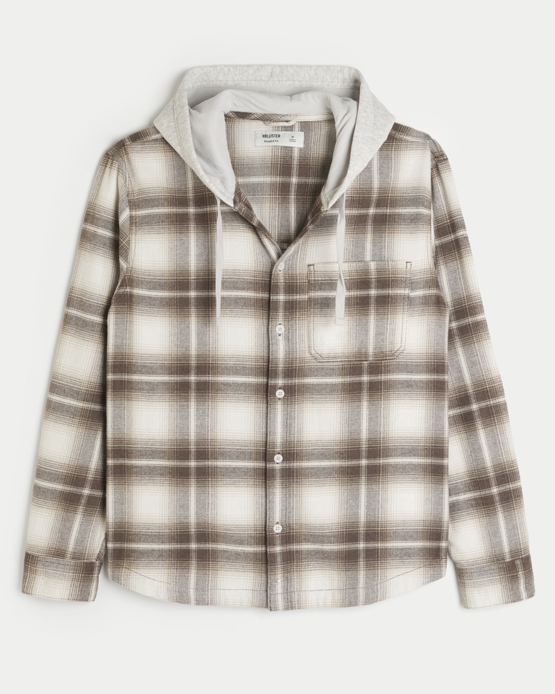 HOLLISTER Hooded therian Flannel