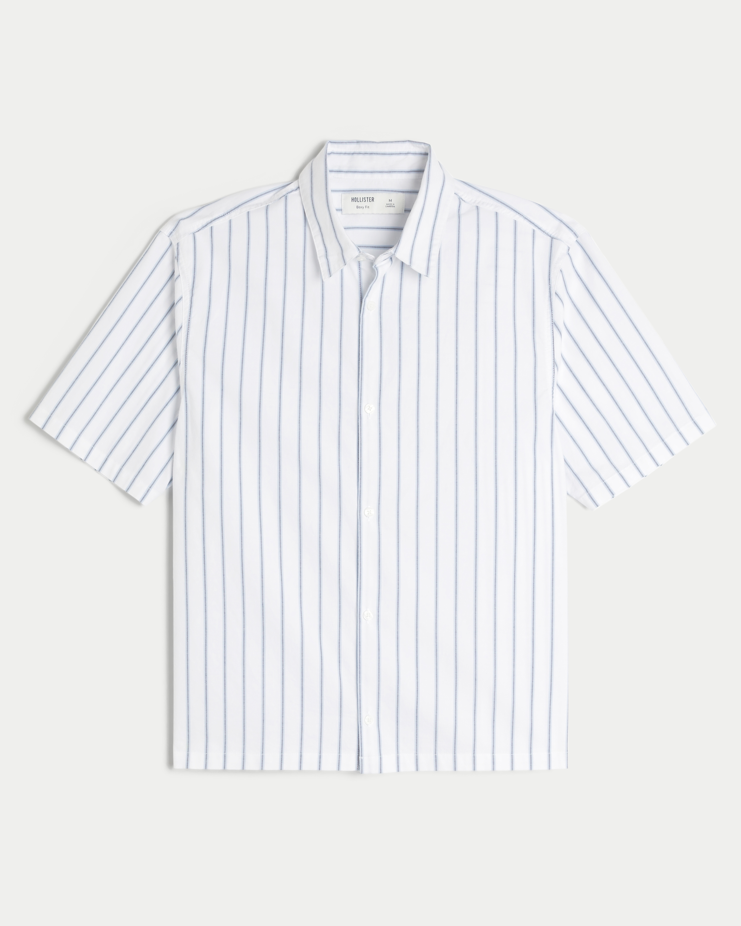 Boxy Short-Sleeve Poplin Shirt