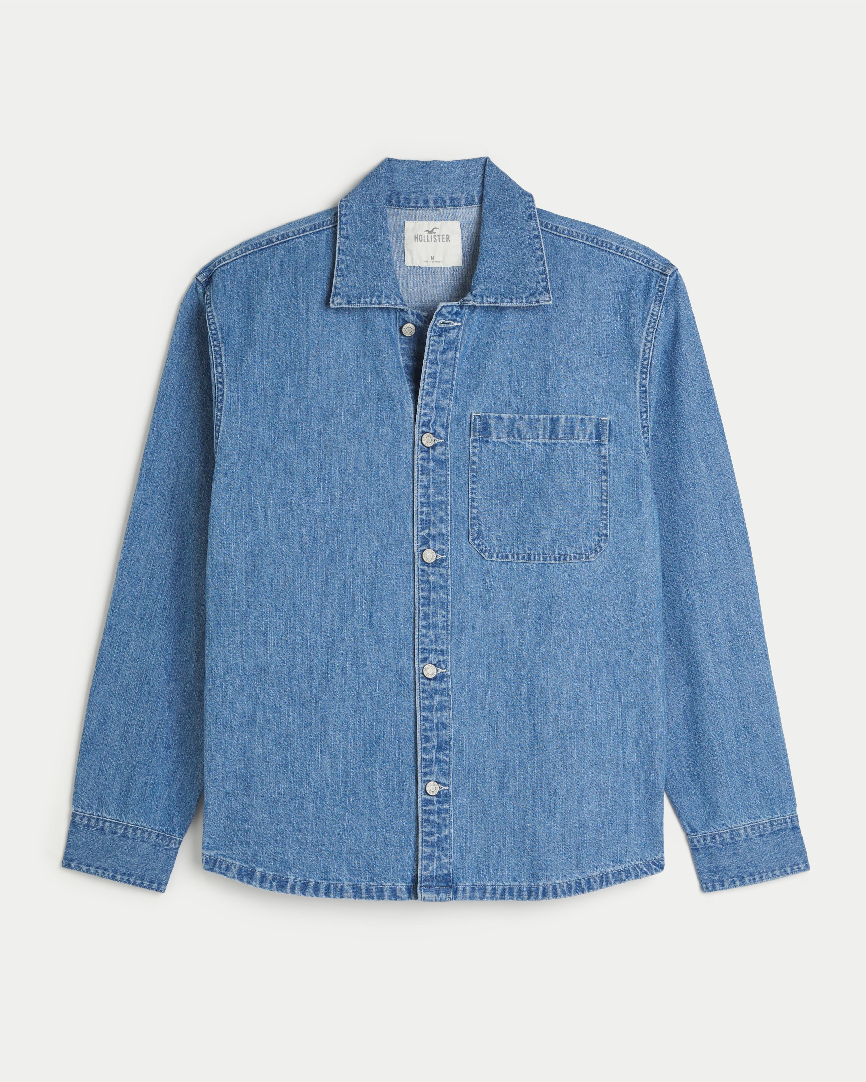 Button-Through Denim Shirt