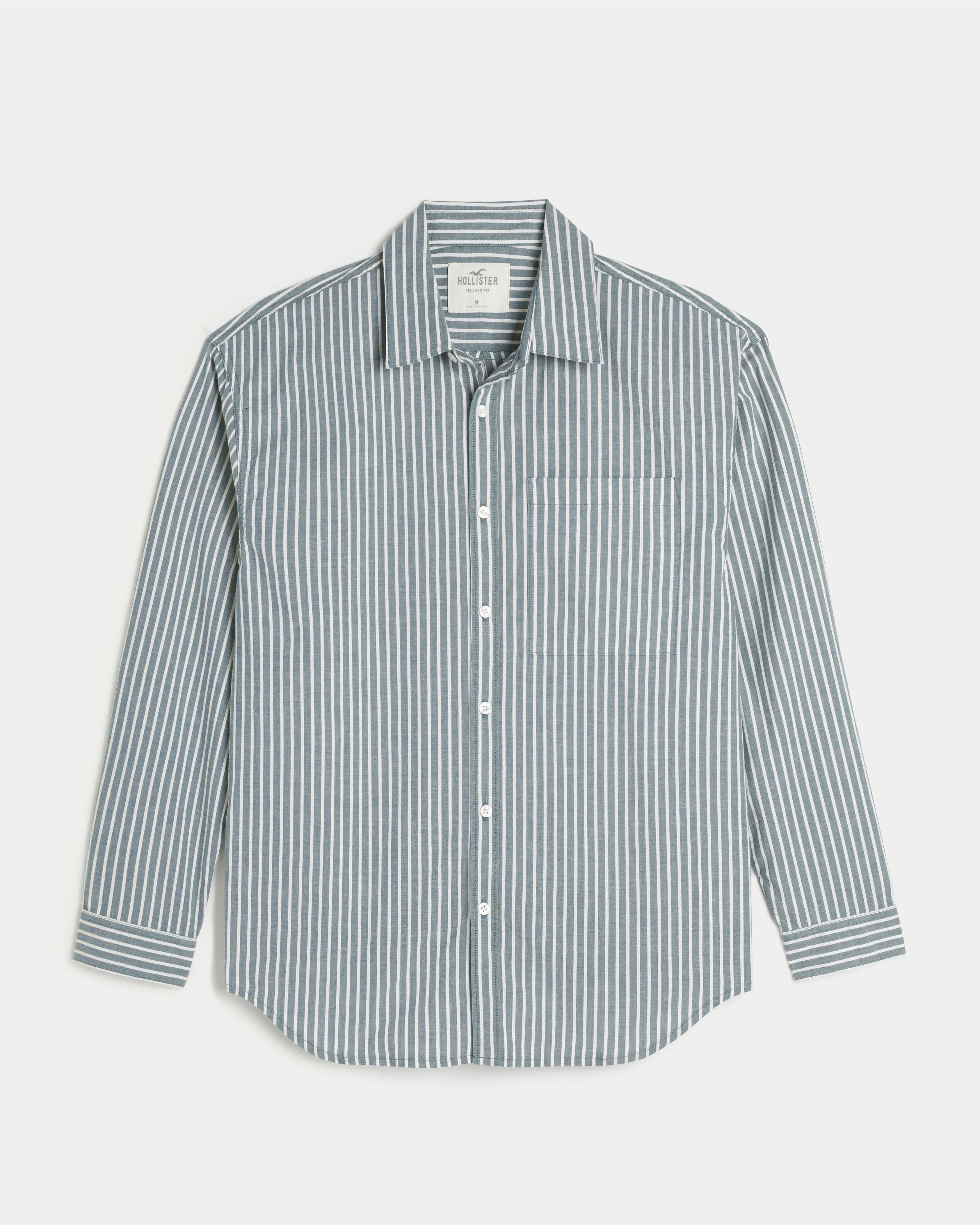 Relaxed Button-Through Poplin Shirt