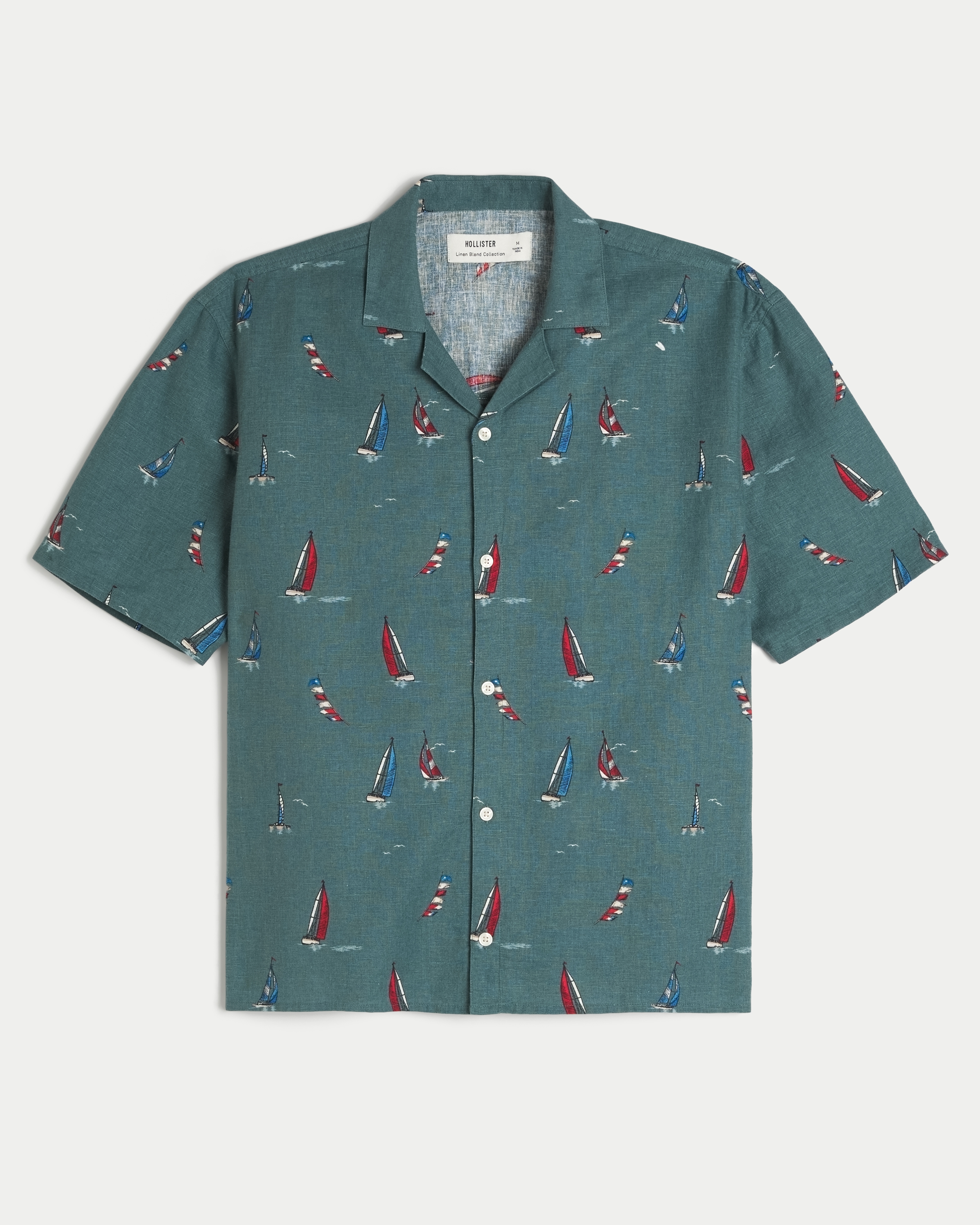 Short-Sleeve Linen-Blend Shirt