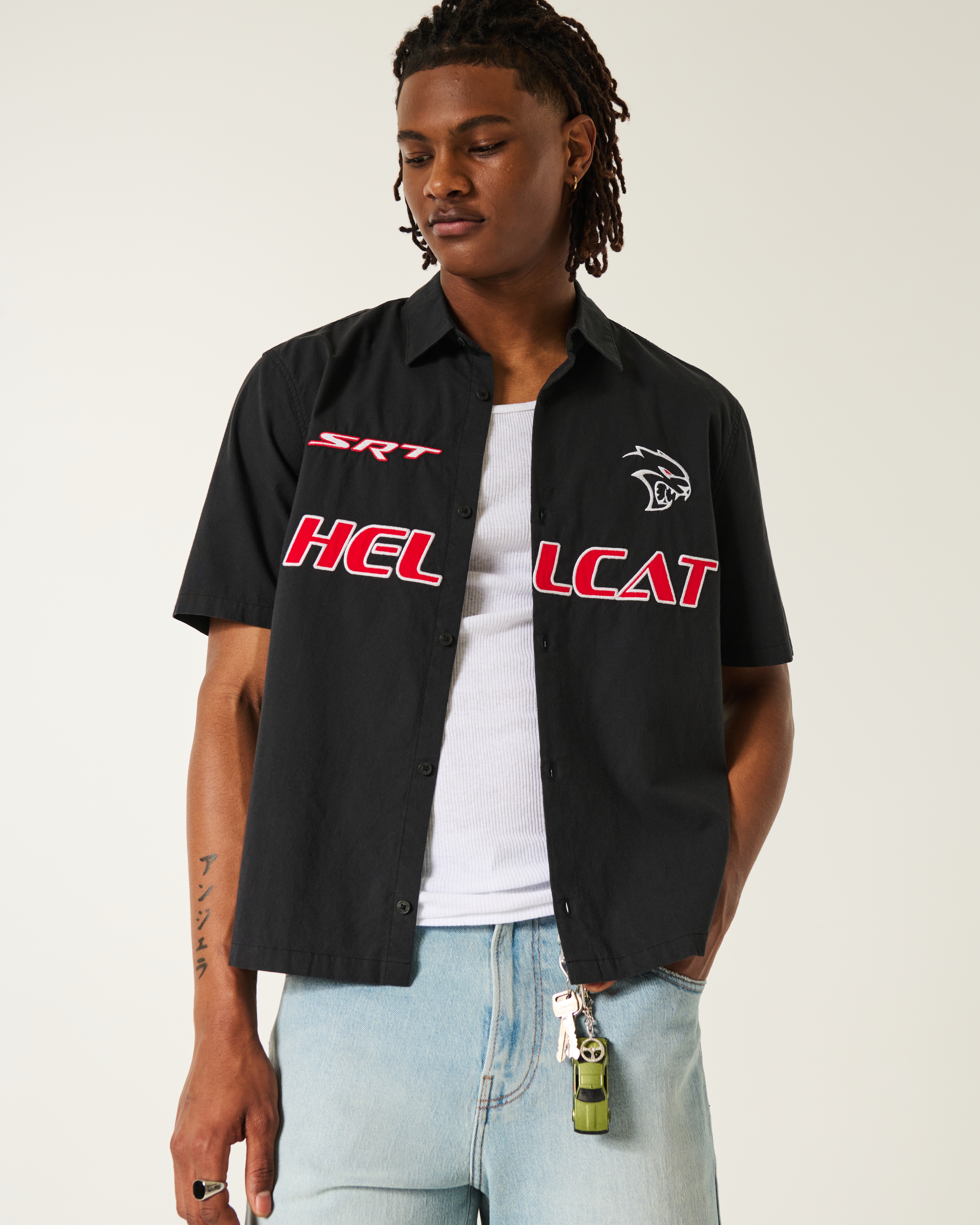 Boxy Short-Sleeve Dodge Hellcat Graphic Shirt