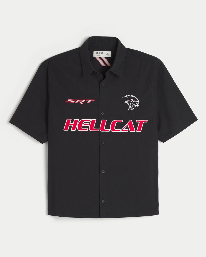 Boxy Short-Sleeve Dodge Hellcat Graphic Shirt