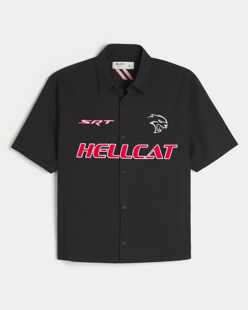 Boxy Short-Sleeve Dodge Hellcat Graphic Shirt
