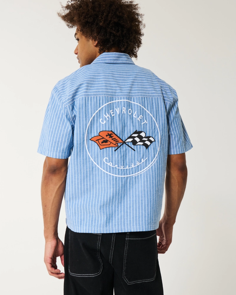 Boxy Short-Sleeve Chevrolet Corvette Graphic Shirt