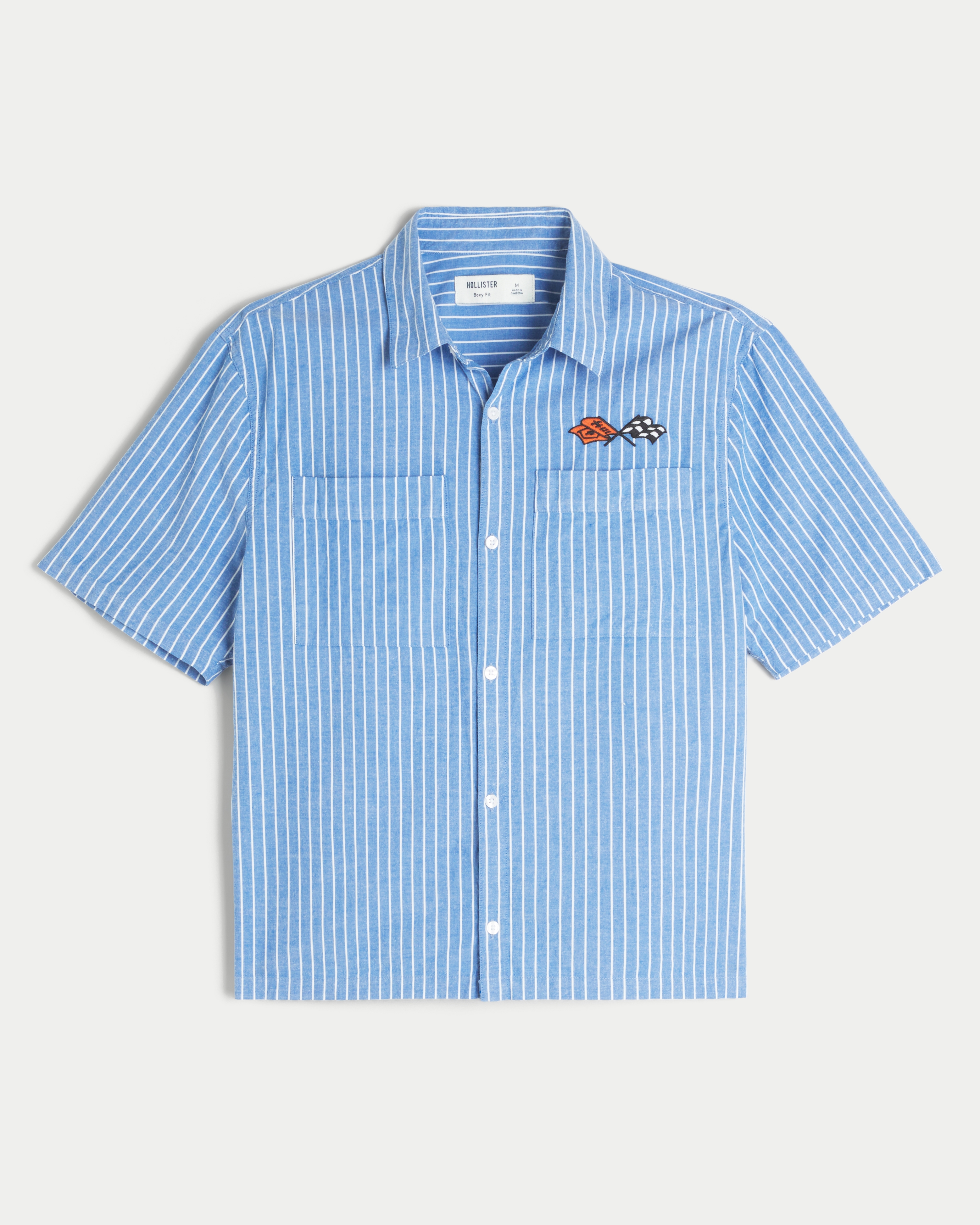 hollisterページ Men's Boxy Short-Sleeve Chevrolet Corvette Graphic Shirt
