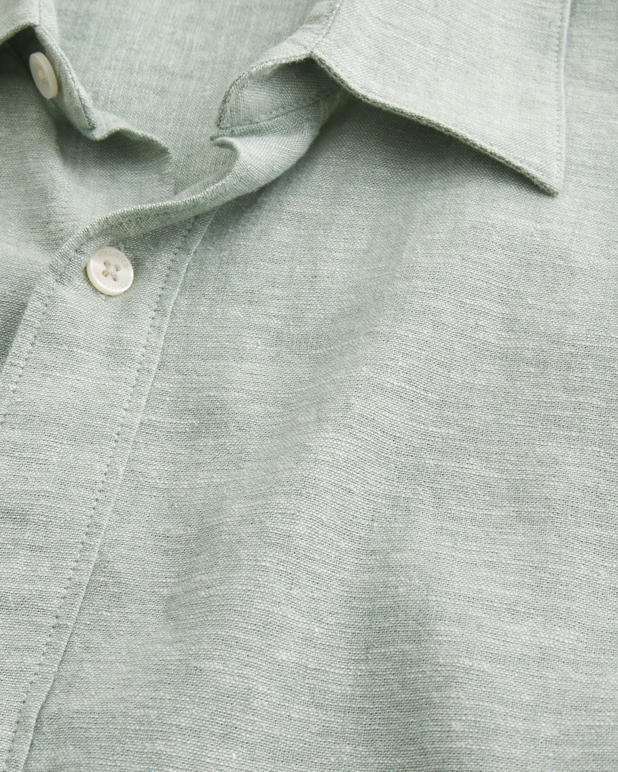 Linen-Blend Button-Through Shirt