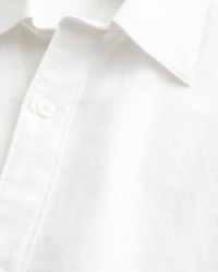 Linen-Blend Button-Through Shirt